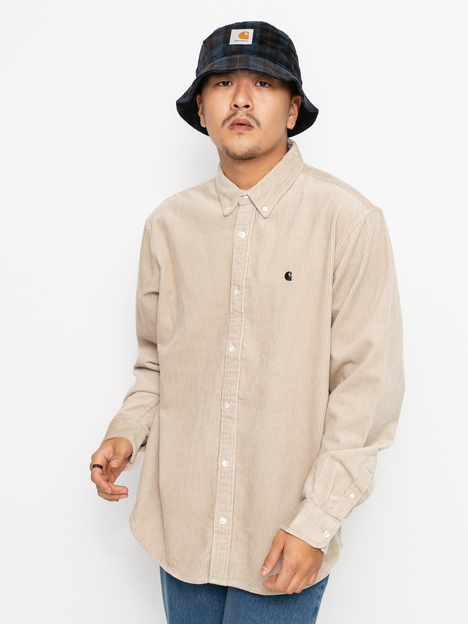 Carhartt WIP Madison Cord Shirt (wall/black)