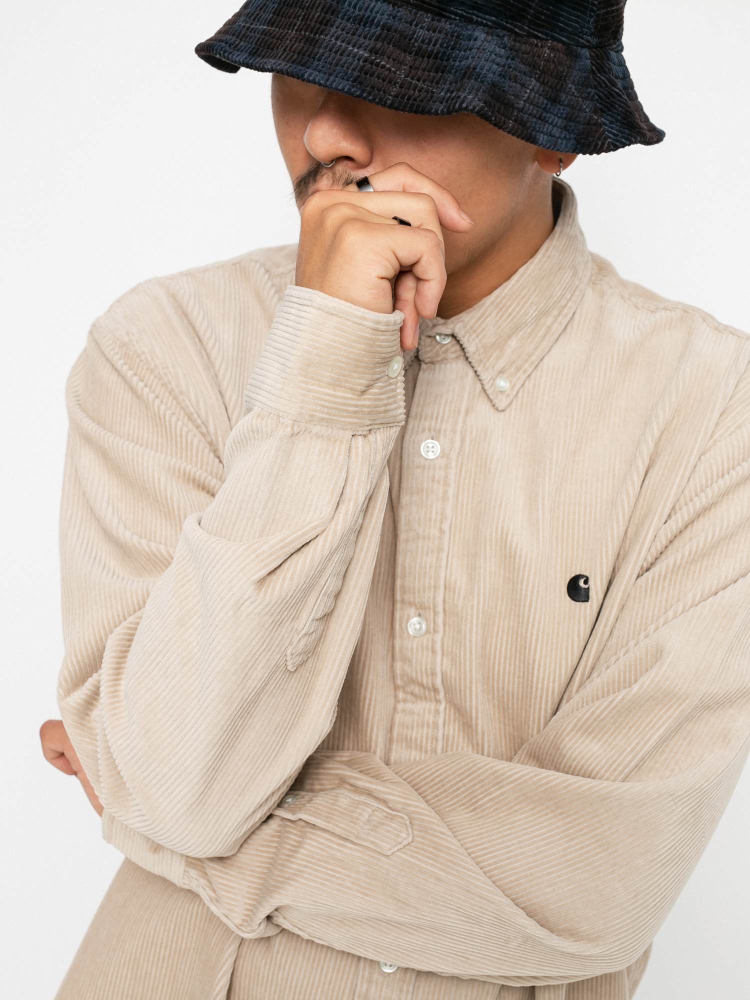 Carhartt WIP Madison Cord Shirt (wall/black)