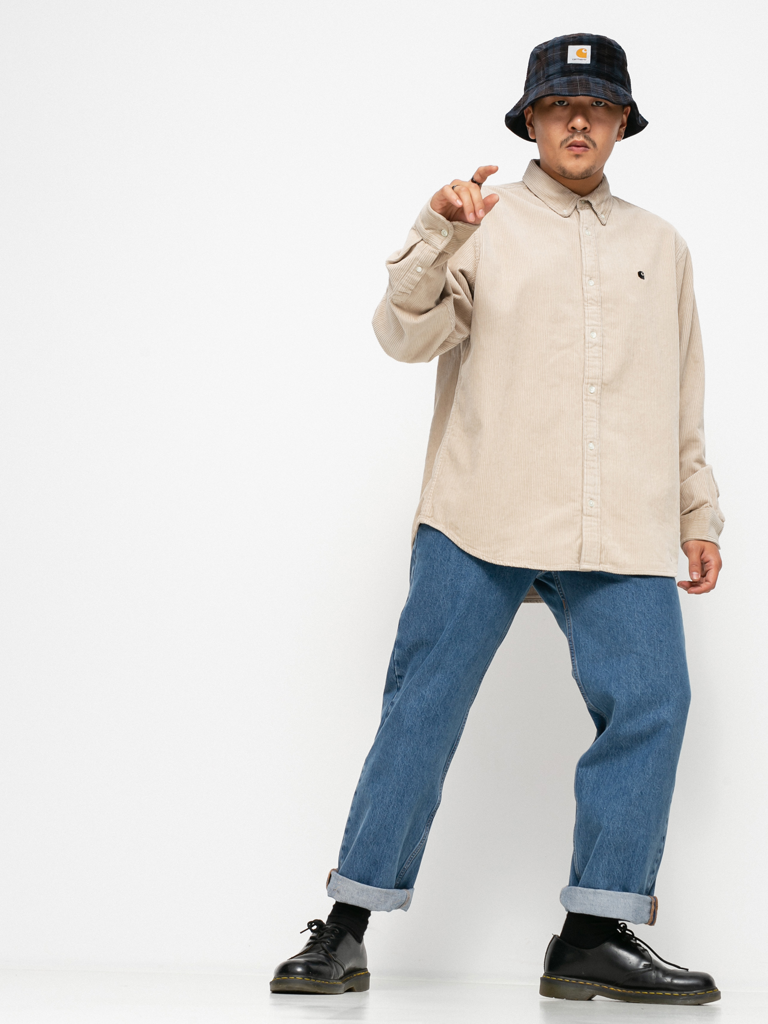 Carhartt WIP Madison Cord Shirt (wall/black)