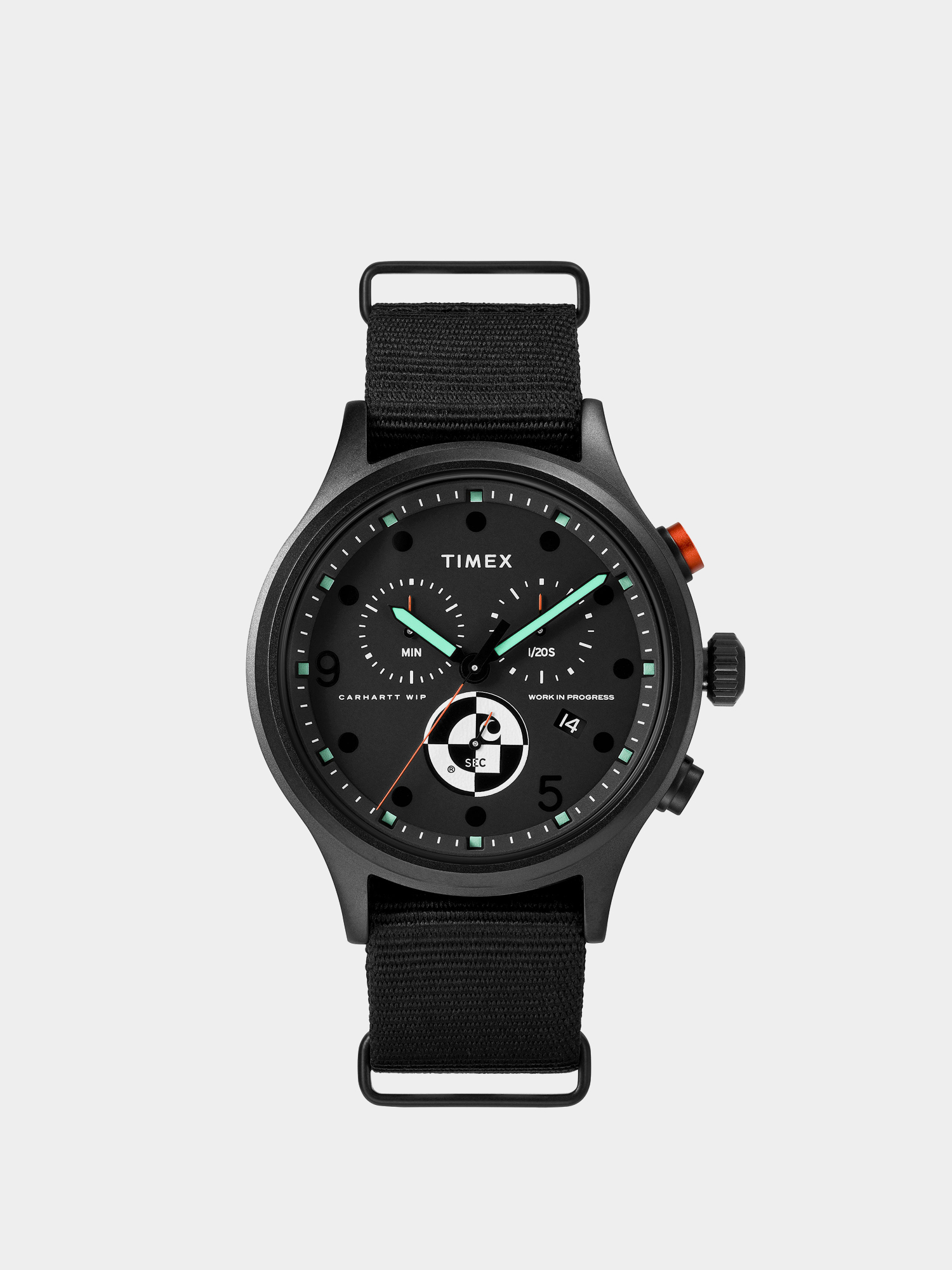 Carhartt WIP X Timex Range C Allied Chronograph Watch (black/carhartt orange glow in the dark)