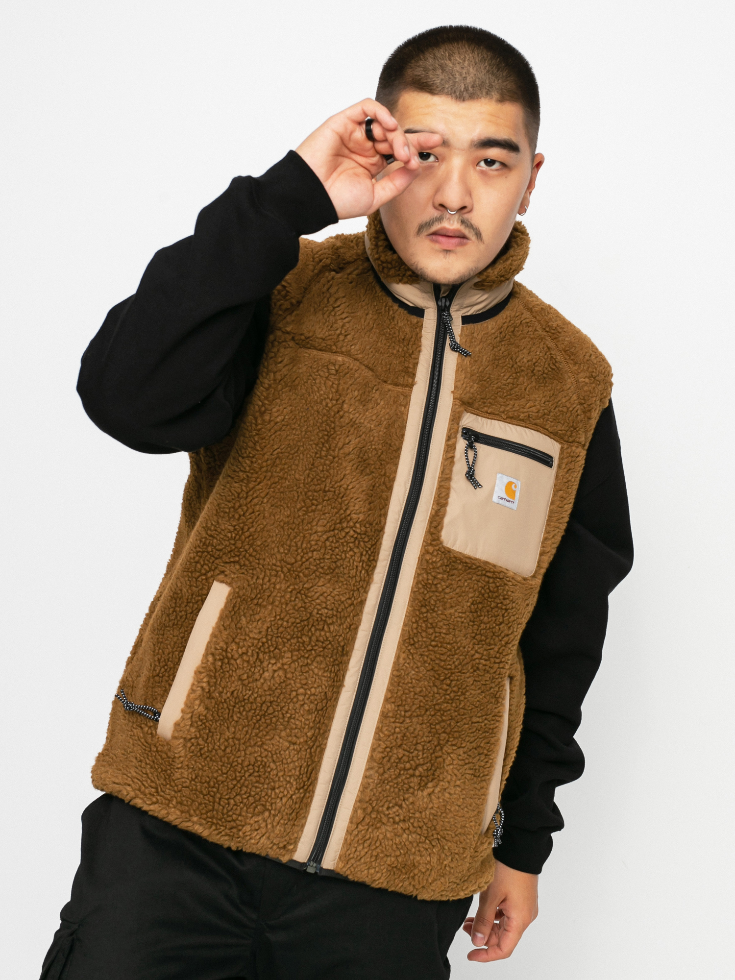 carhartt wip prentis liner brown