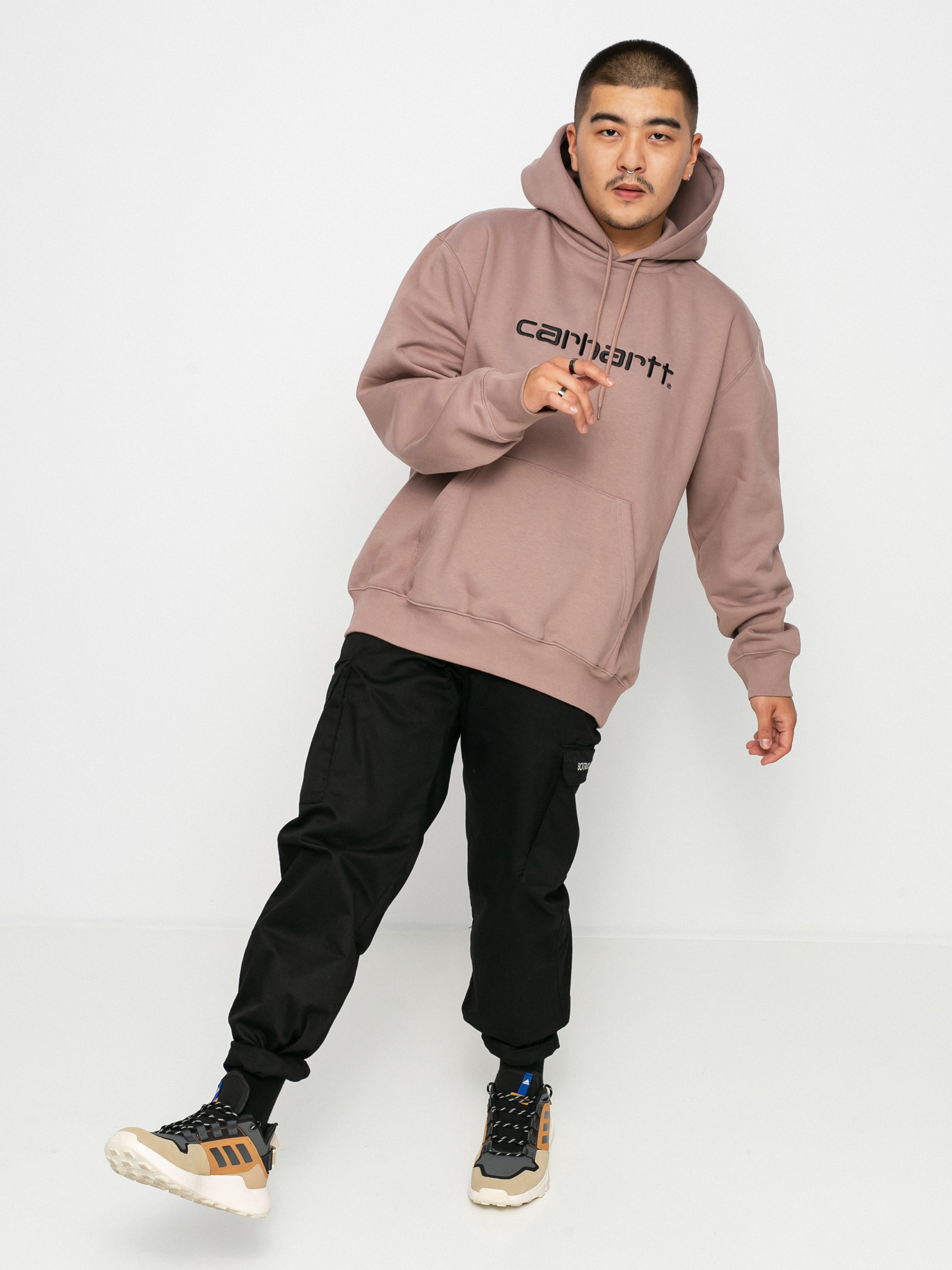 pink carhartt sweatshirt