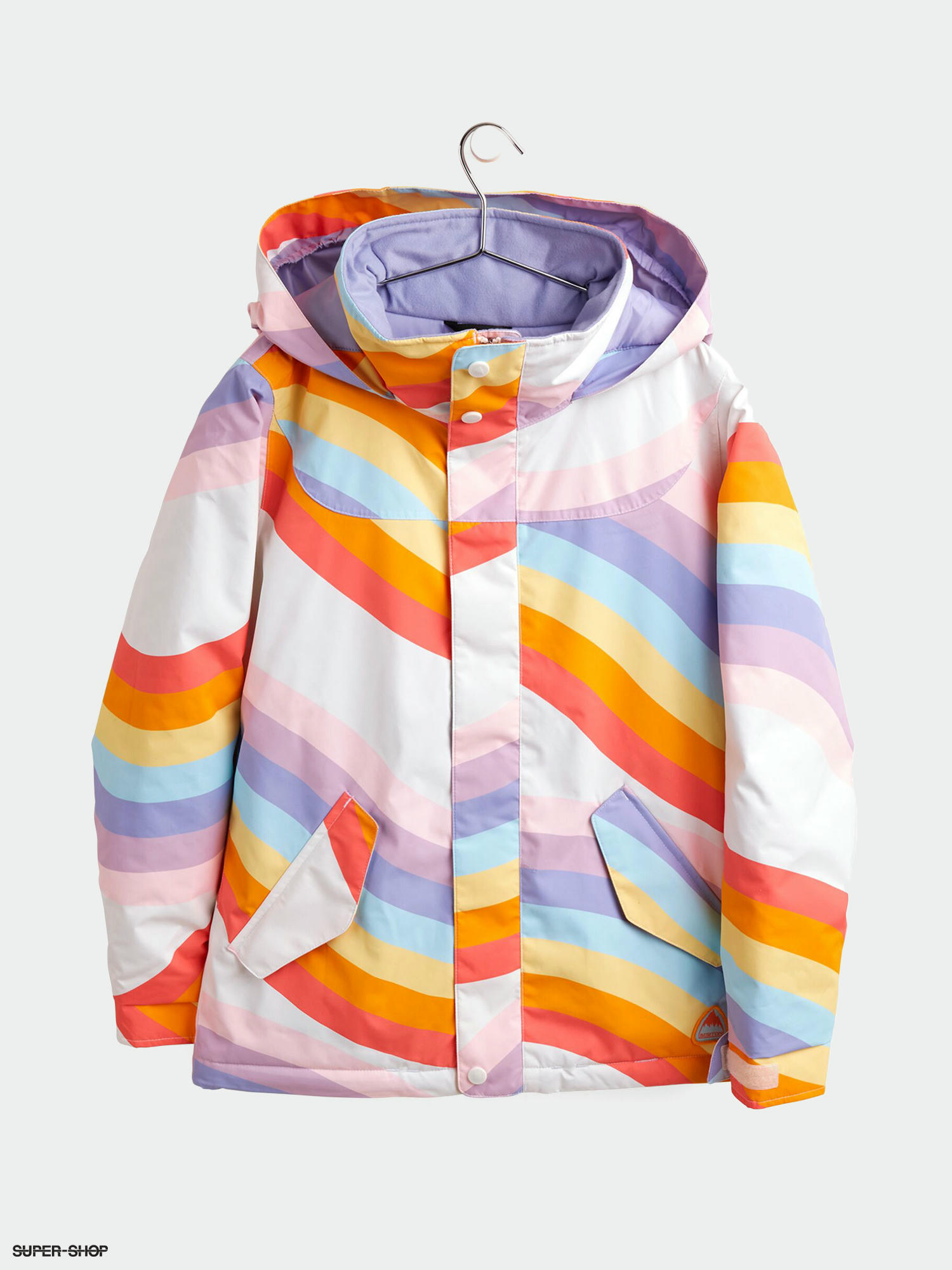 Burton Elodie JR Snowboard jacket multicolor stout white rainbow mashup