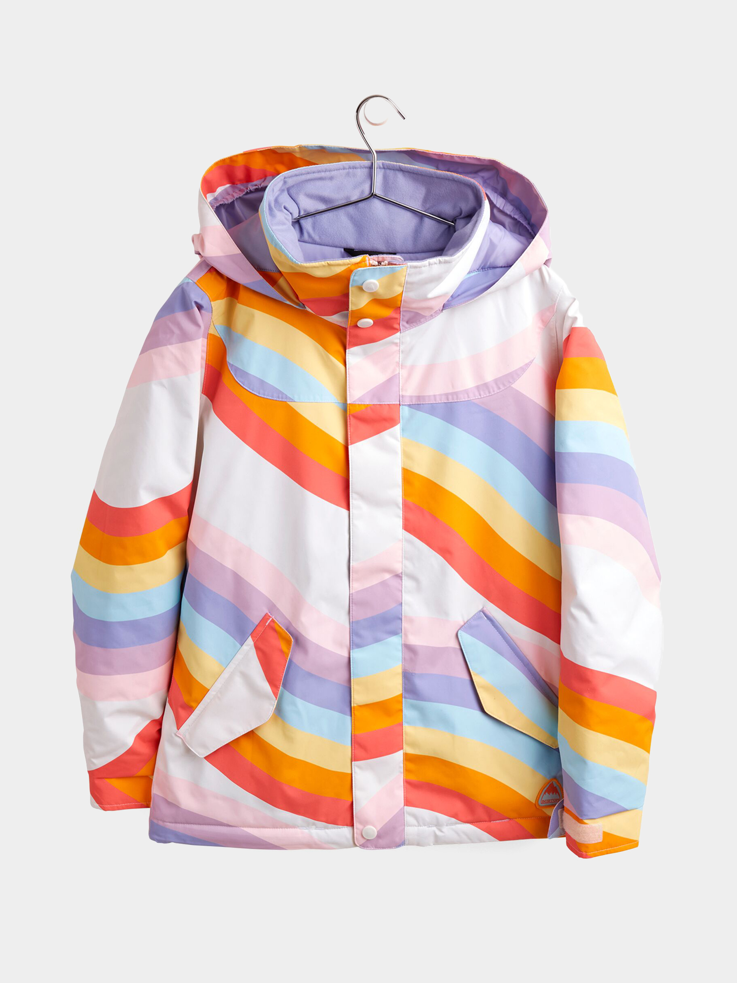 Burton Elodie JR Snowboard jacket (stout white rainbow mashup)