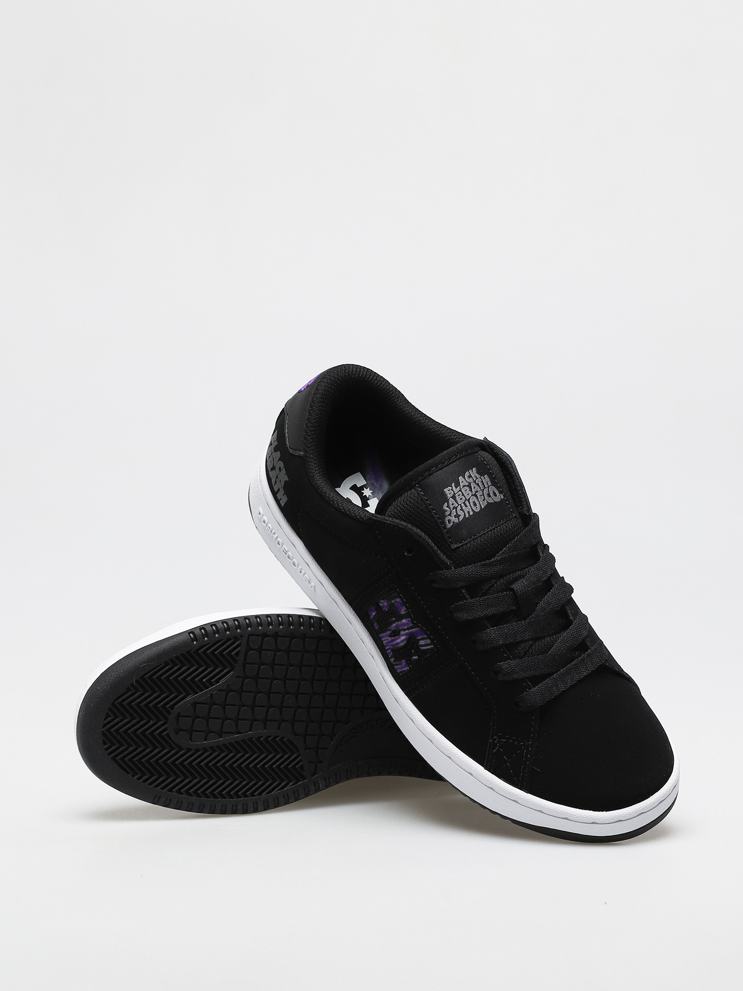 DC X Black Sabbath Striker Shoes (black/white/purple)