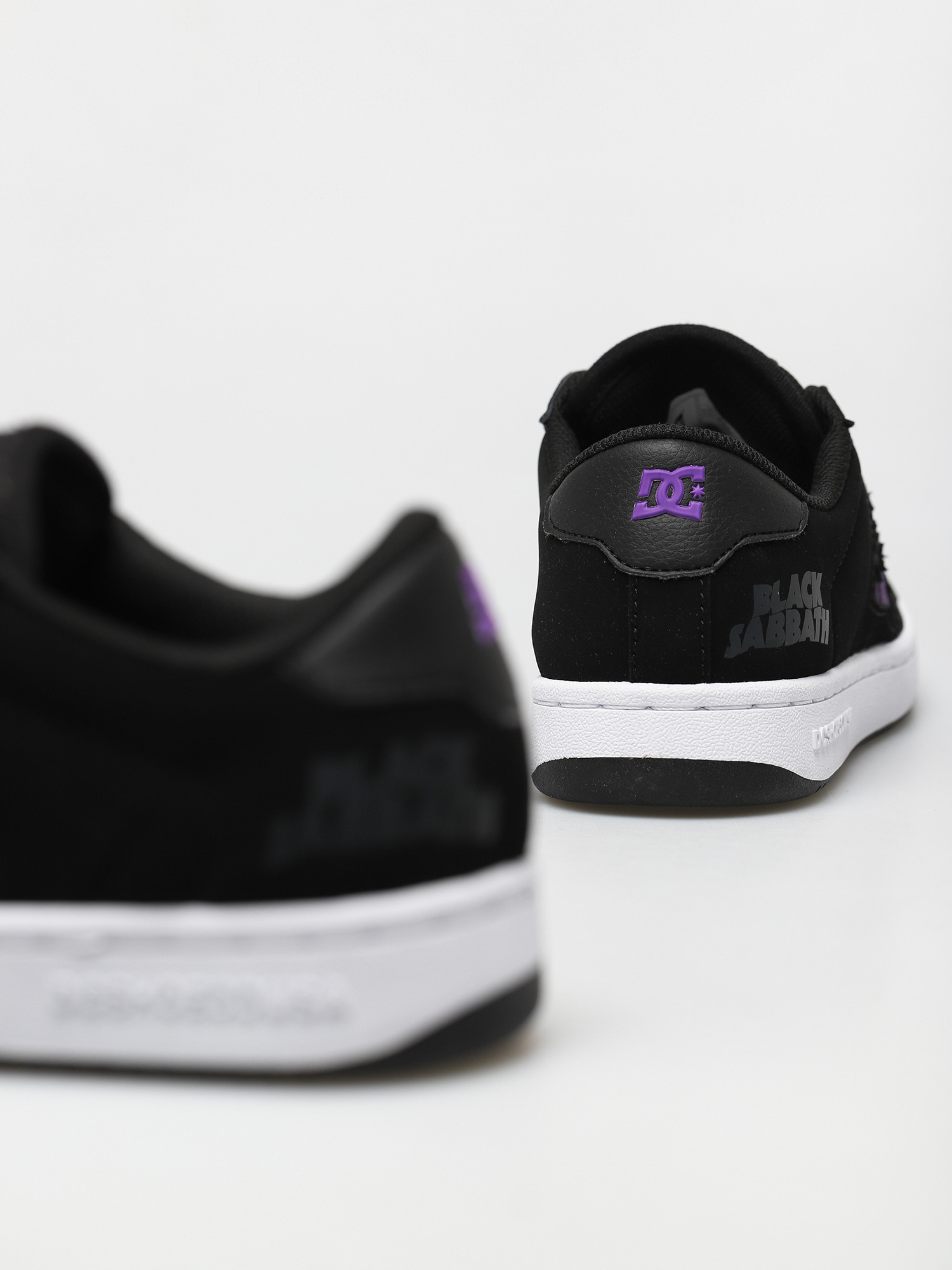 DC X Black Sabbath Striker Shoes (black/white/purple)