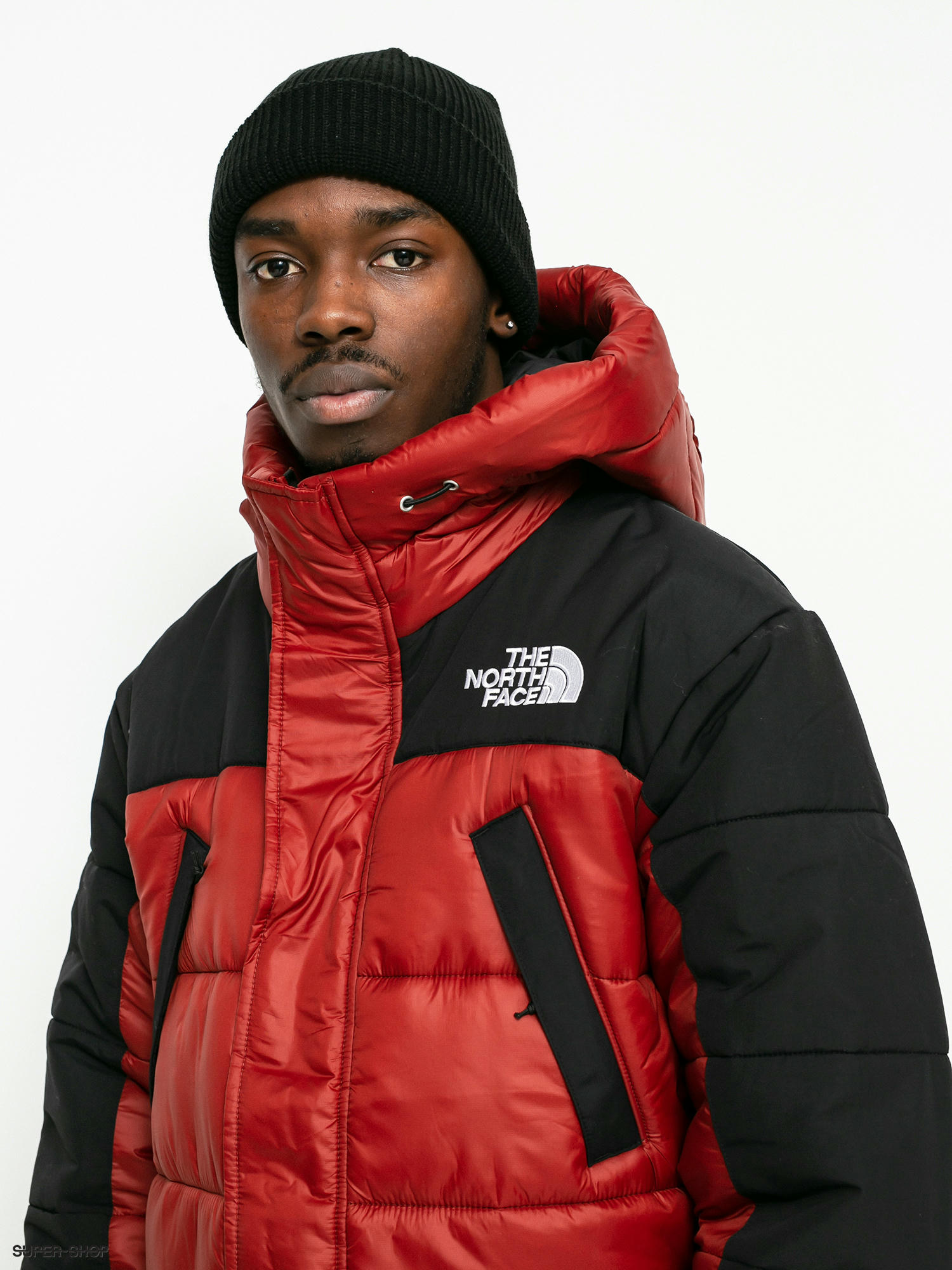 the north face red puffer jacket