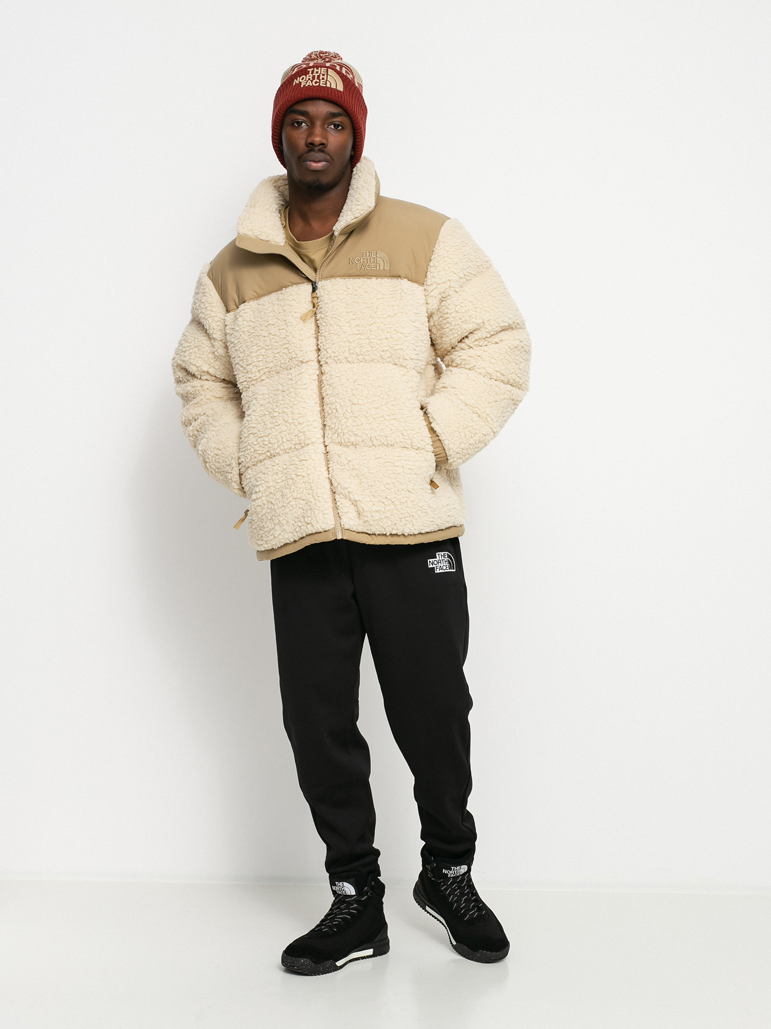 The North Face Sherpa Nuptse Jacke (bleached sand/kelp tan)