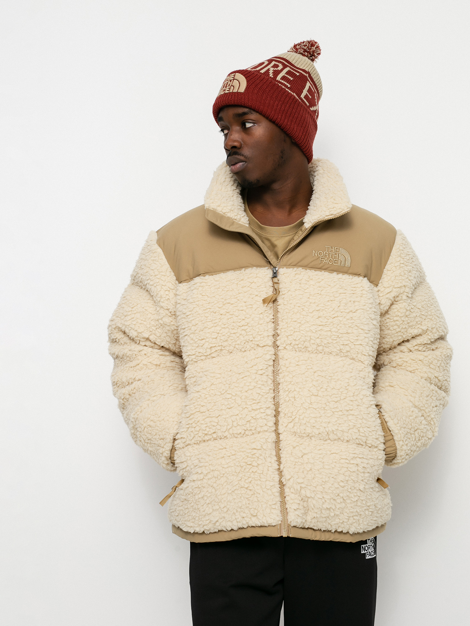 The North Face Sherpa Nuptse Jacke (bleached sand/kelp tan)