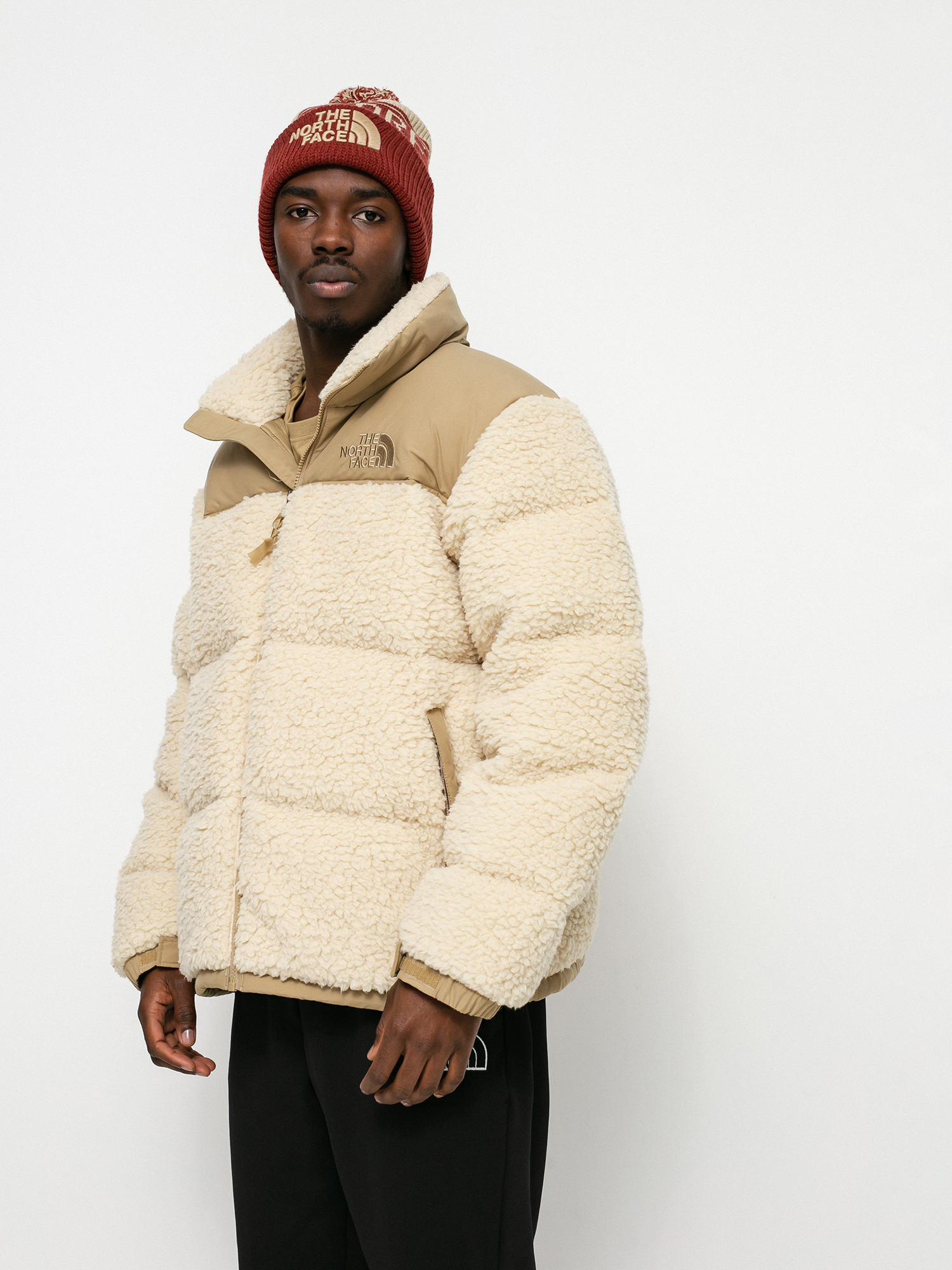 The North Face Sherpa Nuptse Jacke (bleached sand/kelp tan)