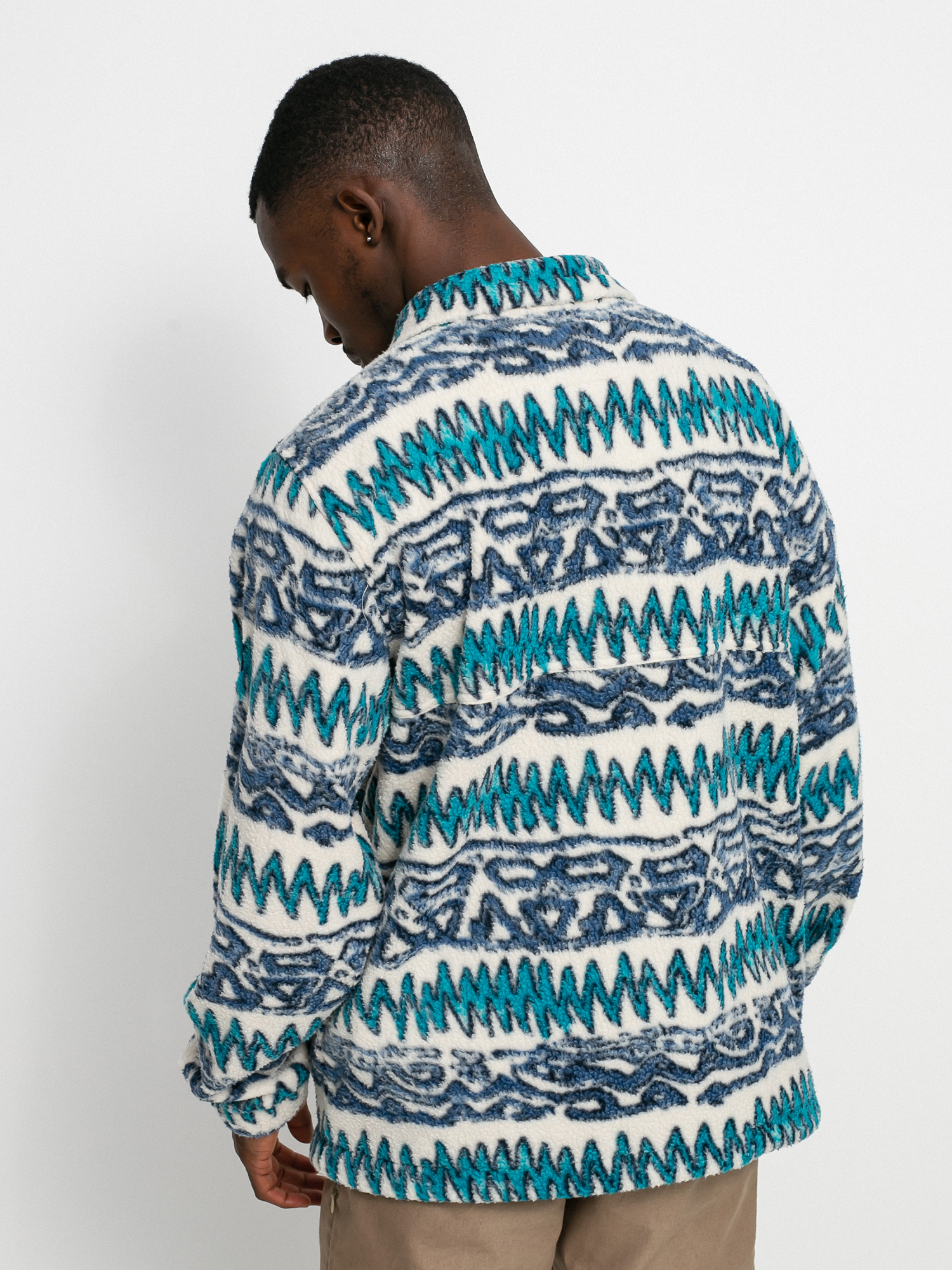 mens mock neck fleece