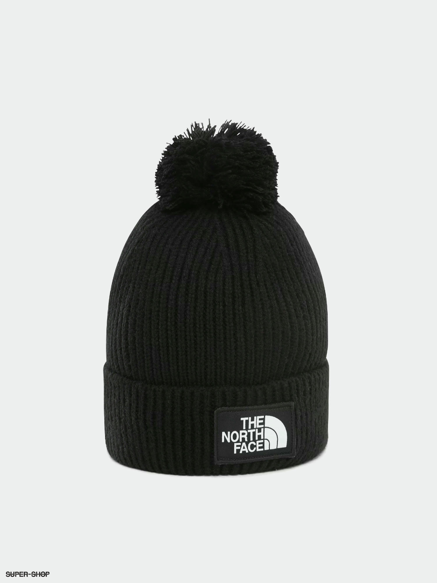 the north face tnf box pom beanie hat