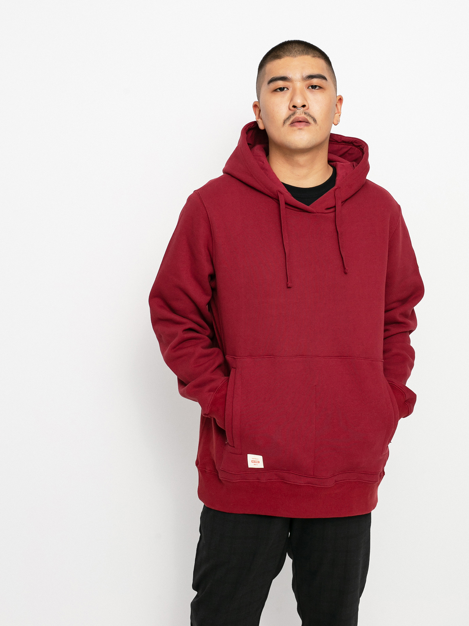 Globe Burly HD Hoodie (rhubarb)