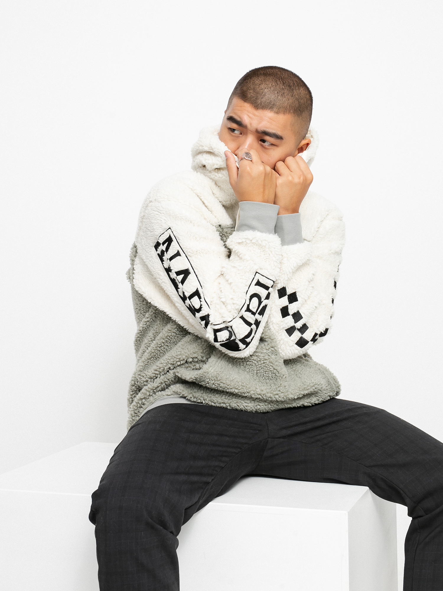 Vans X Napapijri HD Hoodie (antique white sherpa)