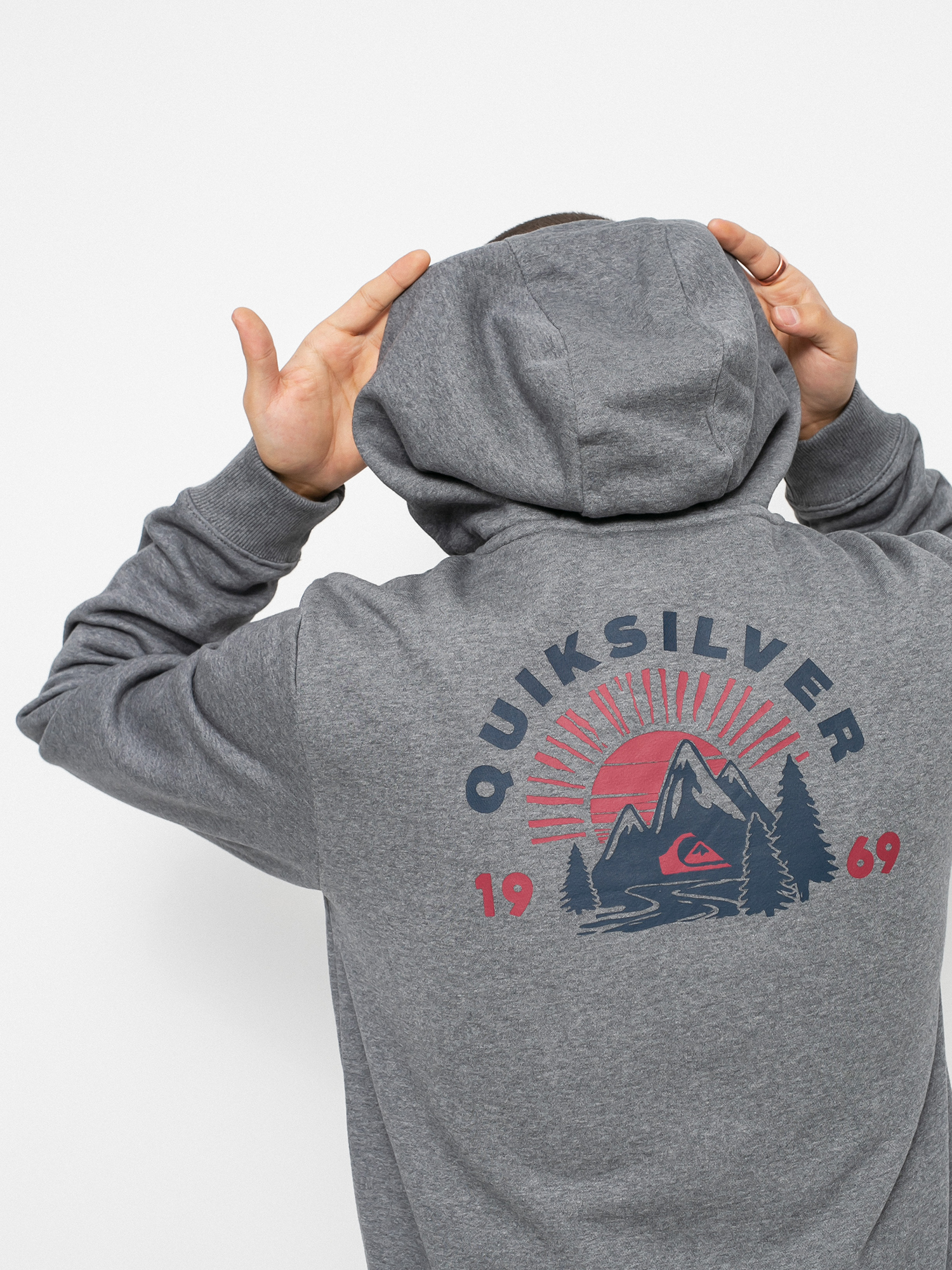 Quiksilver Big Logo ZHD Hoodie grey heather grey