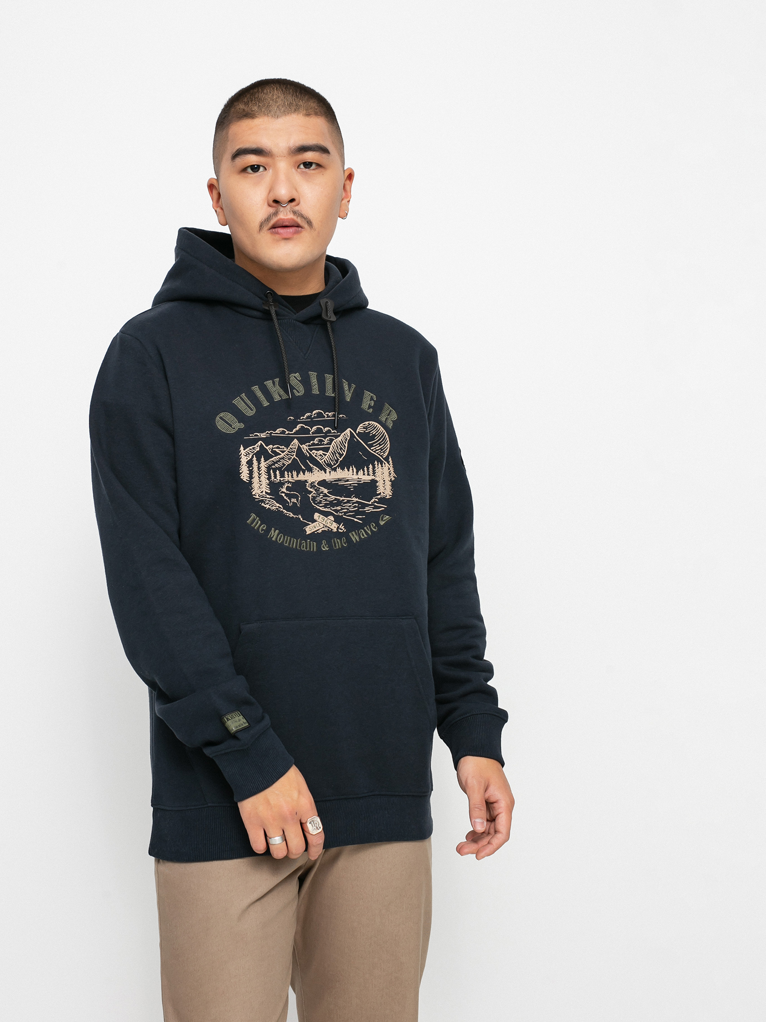 Mens Quiksilver Big Logo HD Hoodie (true black)