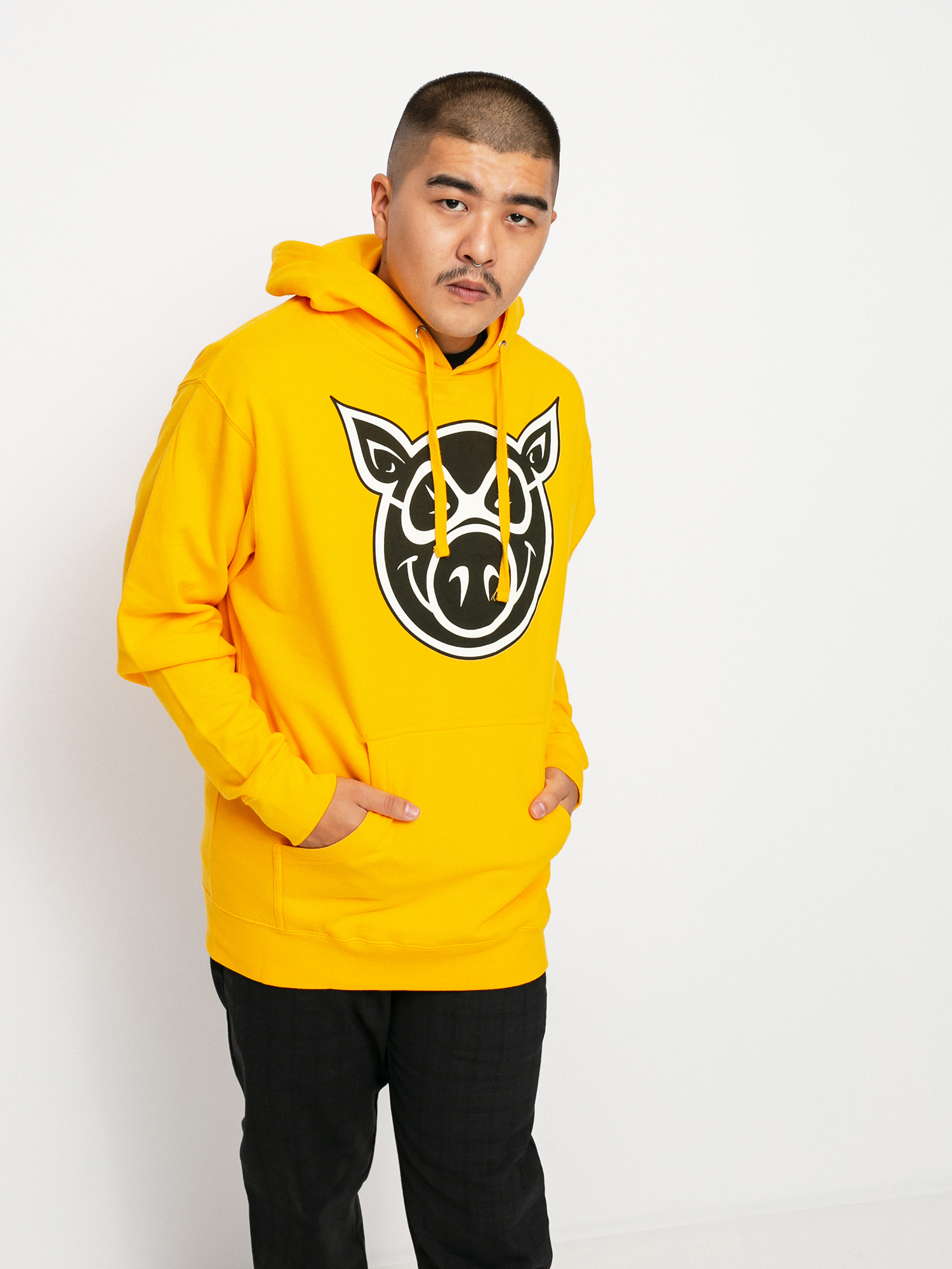 Pig Head HD Hoodie - golden (gold)