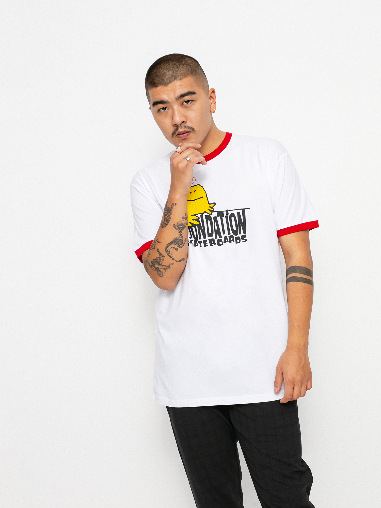 Foundation Ringer T-shirt (red/white)