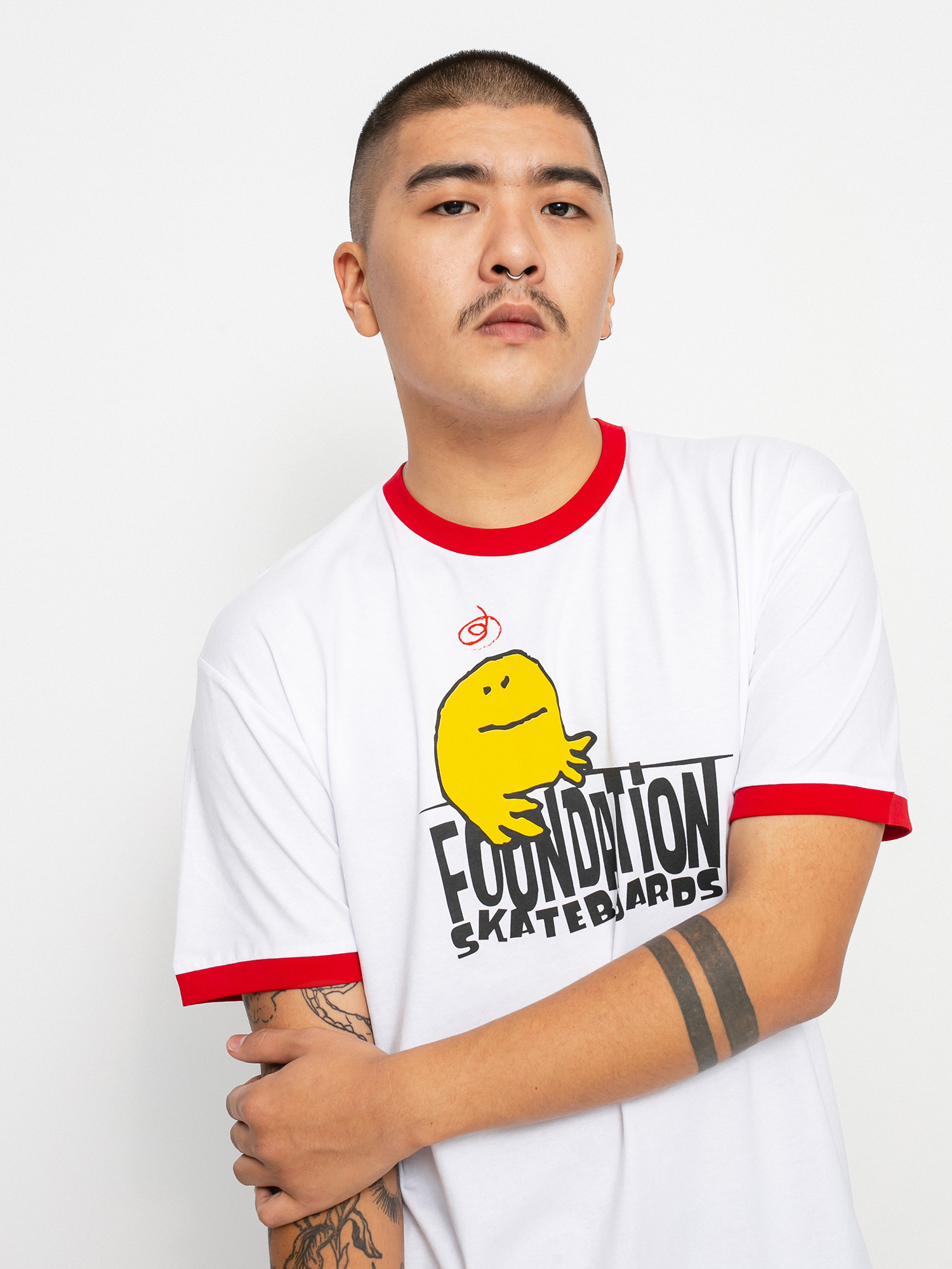 Foundation Ringer T-shirt (red/white)