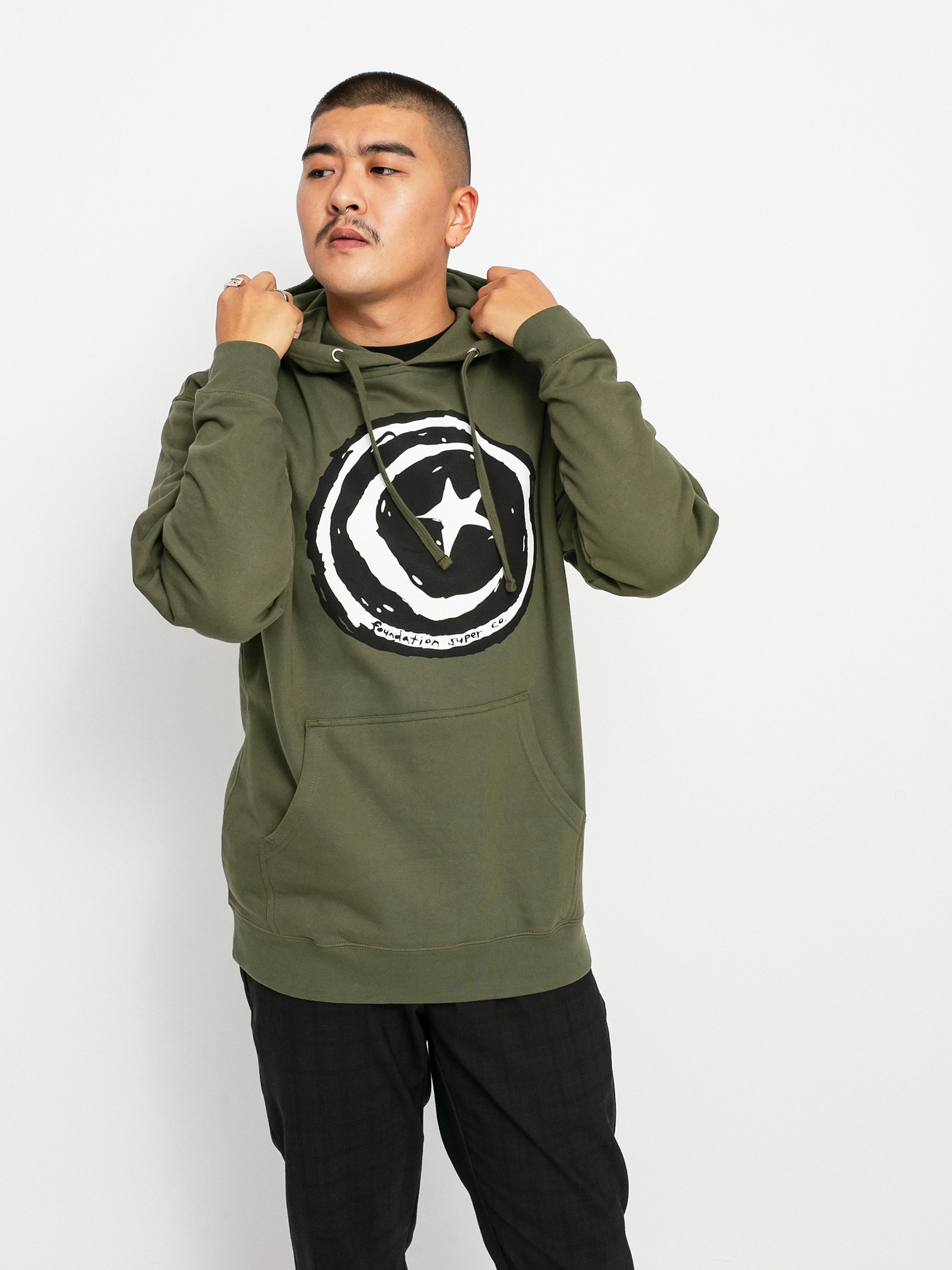 Foundation Star And Moon HD Hoodie (army)