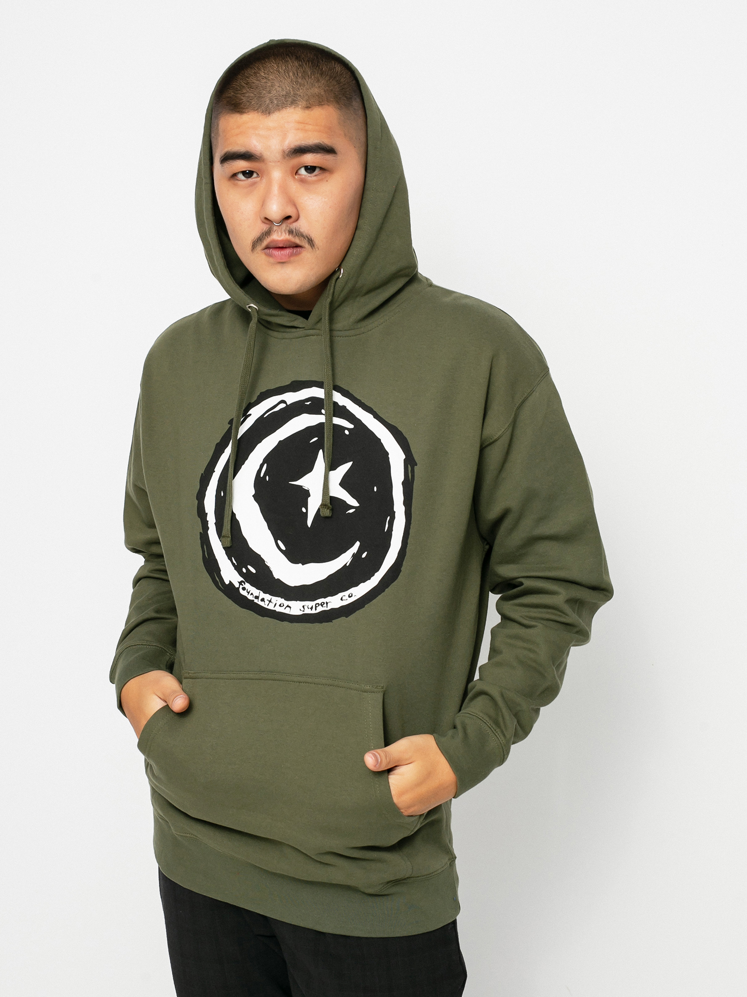 Foundation Star And Moon HD Hoodie (army)