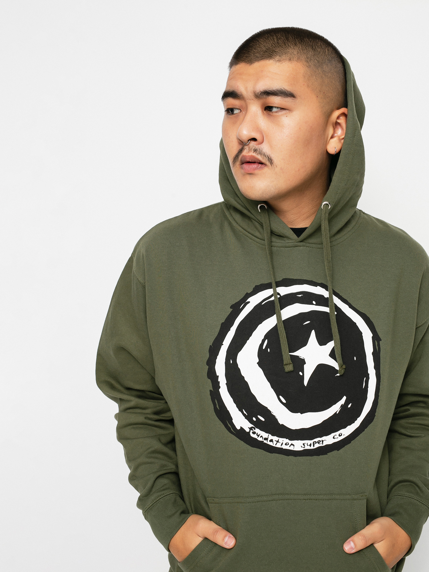 Foundation Star And Moon HD Hoodie (army)