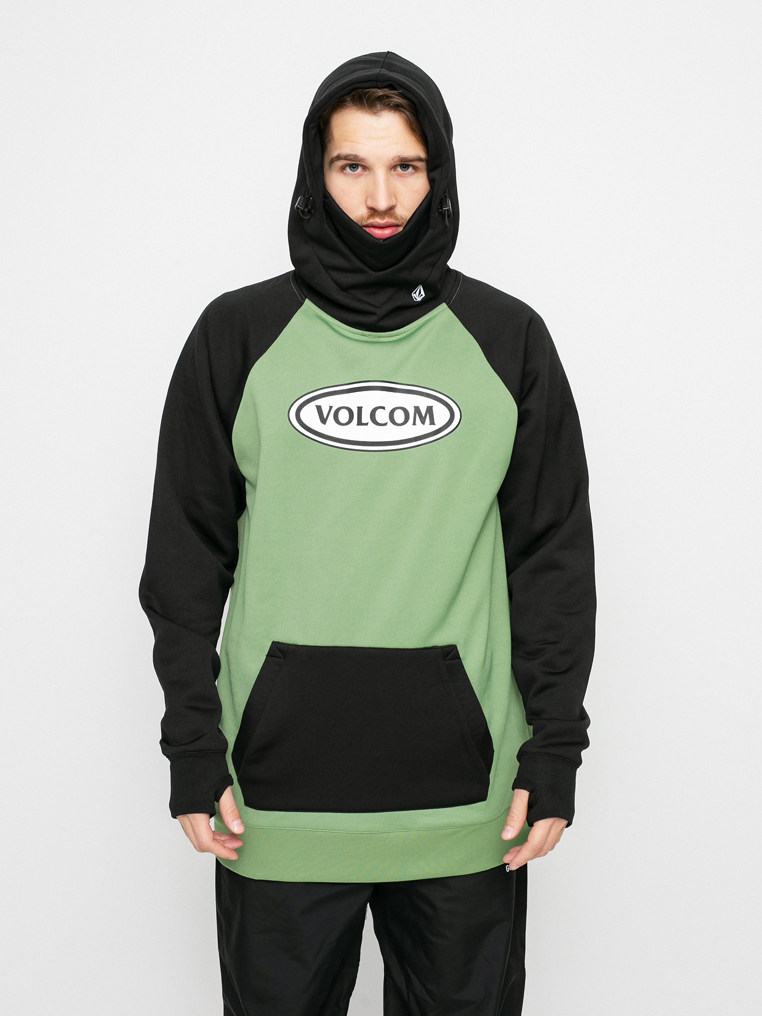green volcom hoodie