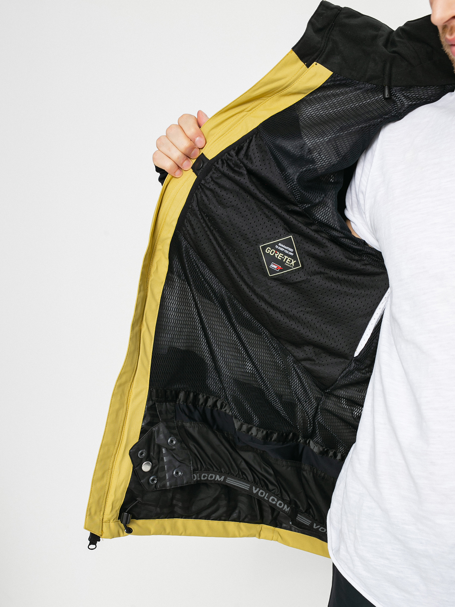 Mens Volcom Stone Gore Tex Snowboard jacket (gold)