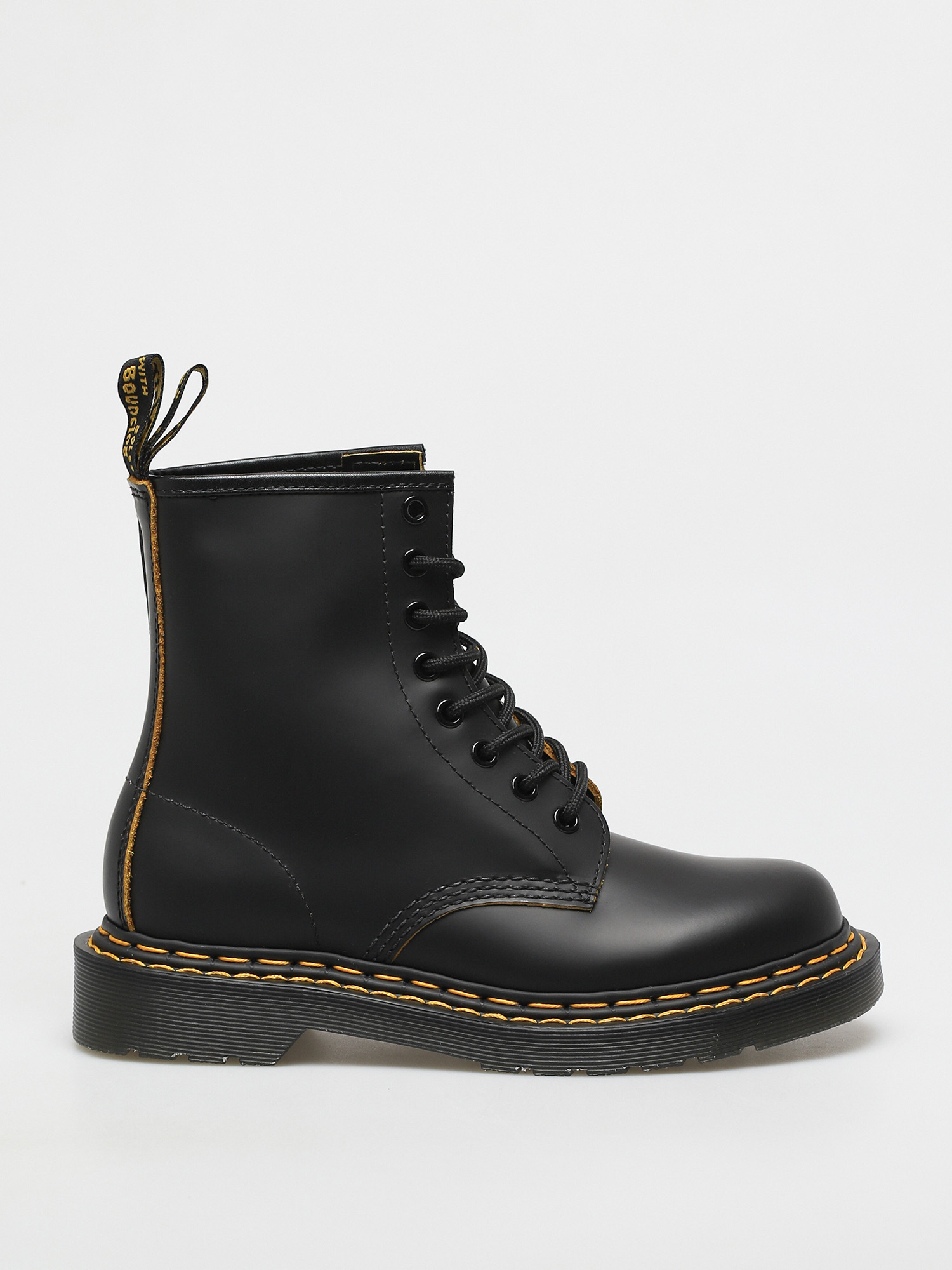 Yellow Stitching Dr. Martens 1460 Double Stitch Shoes - black (smooth slice black/yellow)