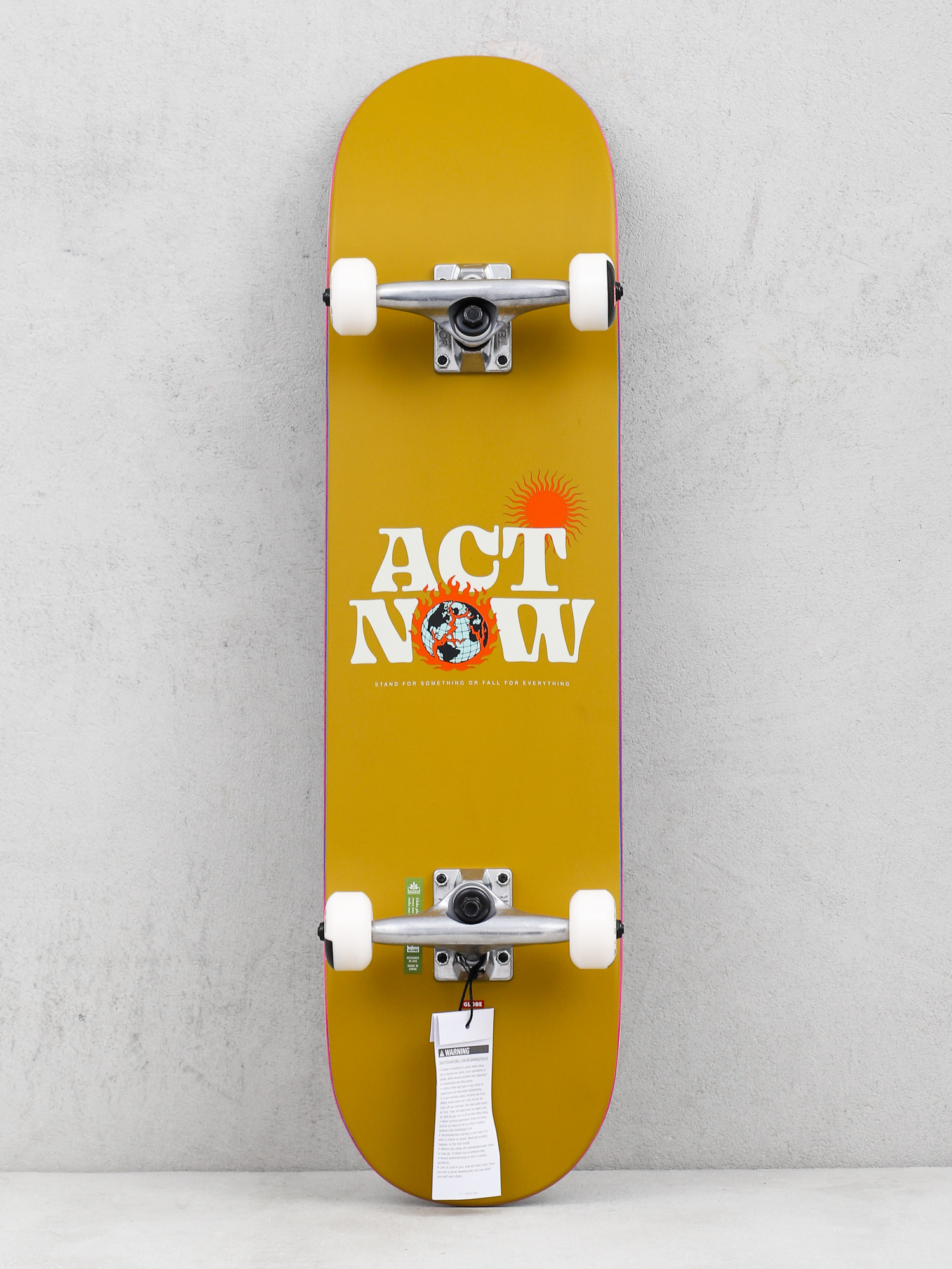 Globe G1 Act Now Skateboard (mustard)