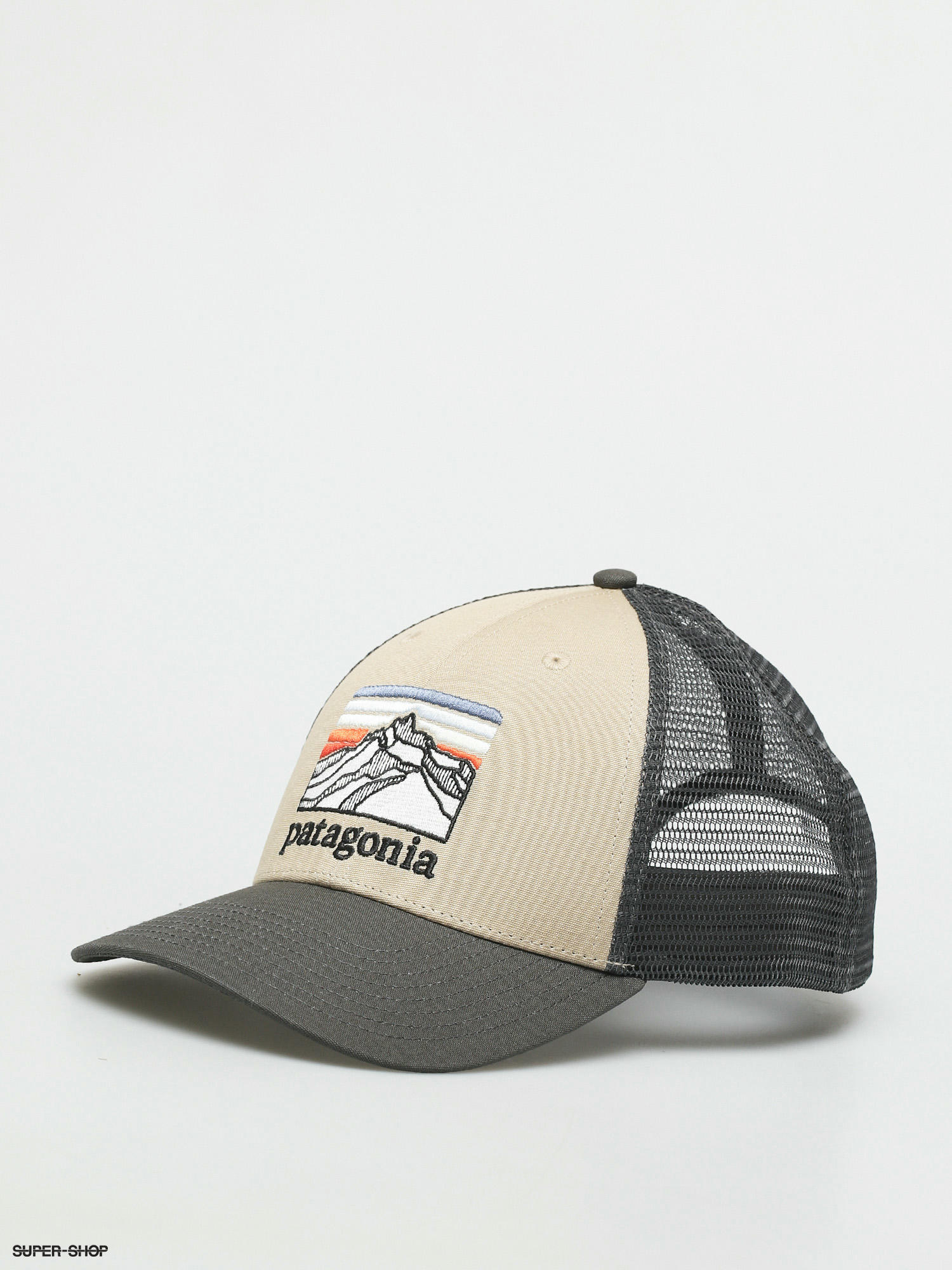 Patagonia Line Logo Ridge LoPro Trucker Cap (el cap khaki)