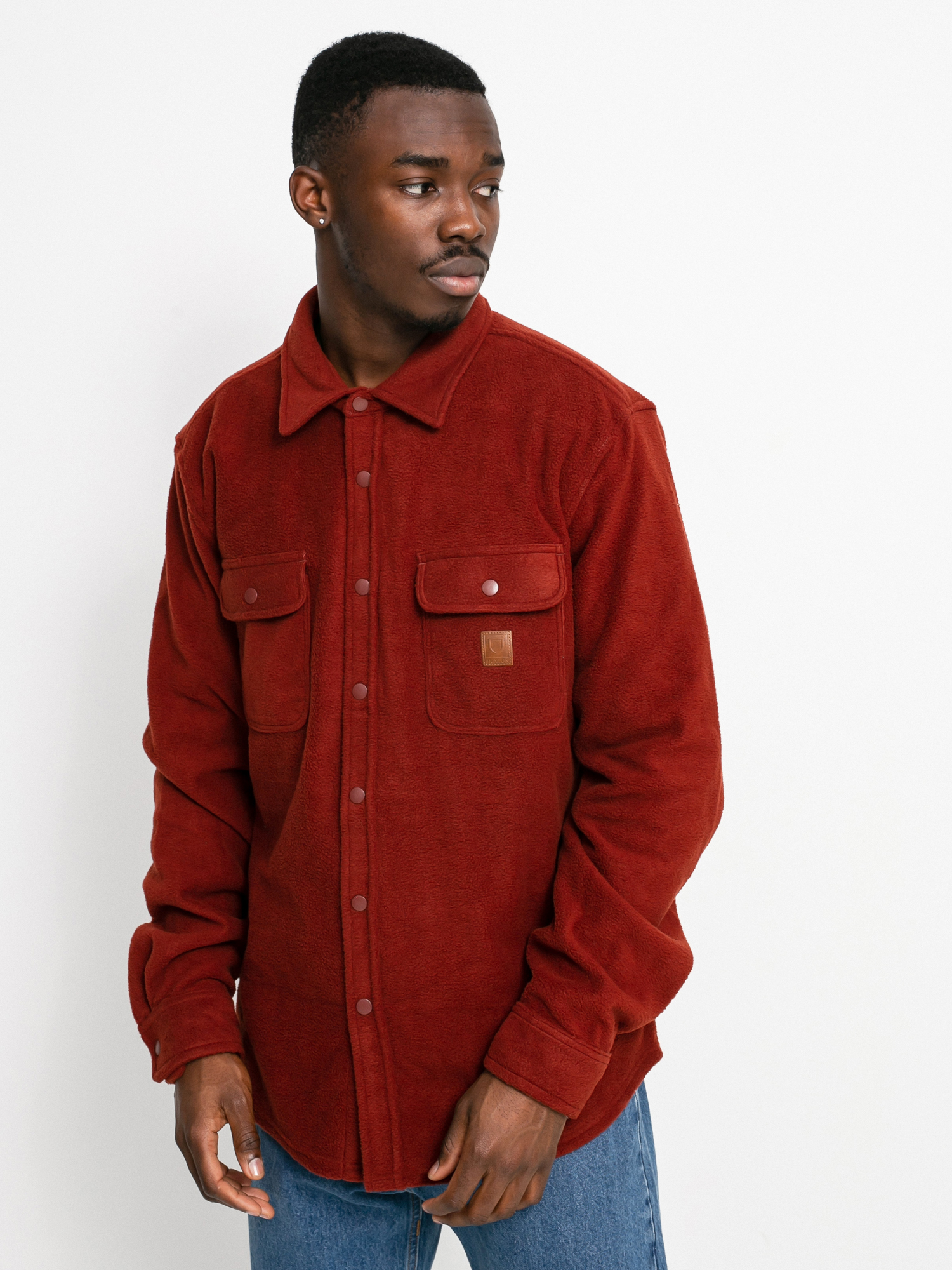 Brixton Bowery Arctic Stretch Ls Hemd (dark brick)