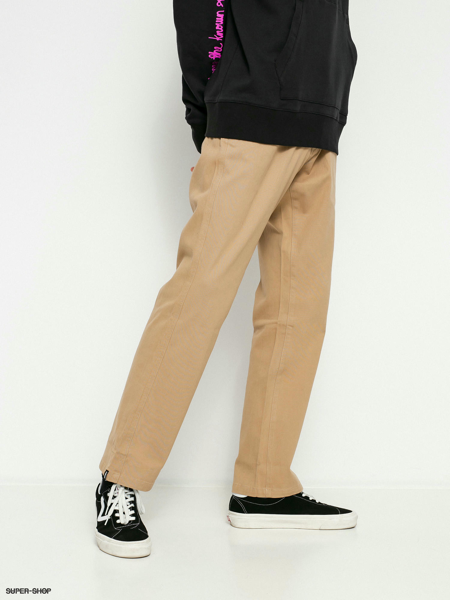 Trendy Slim Fit Men Classic Cream Cotton Lycra Chinos Pants