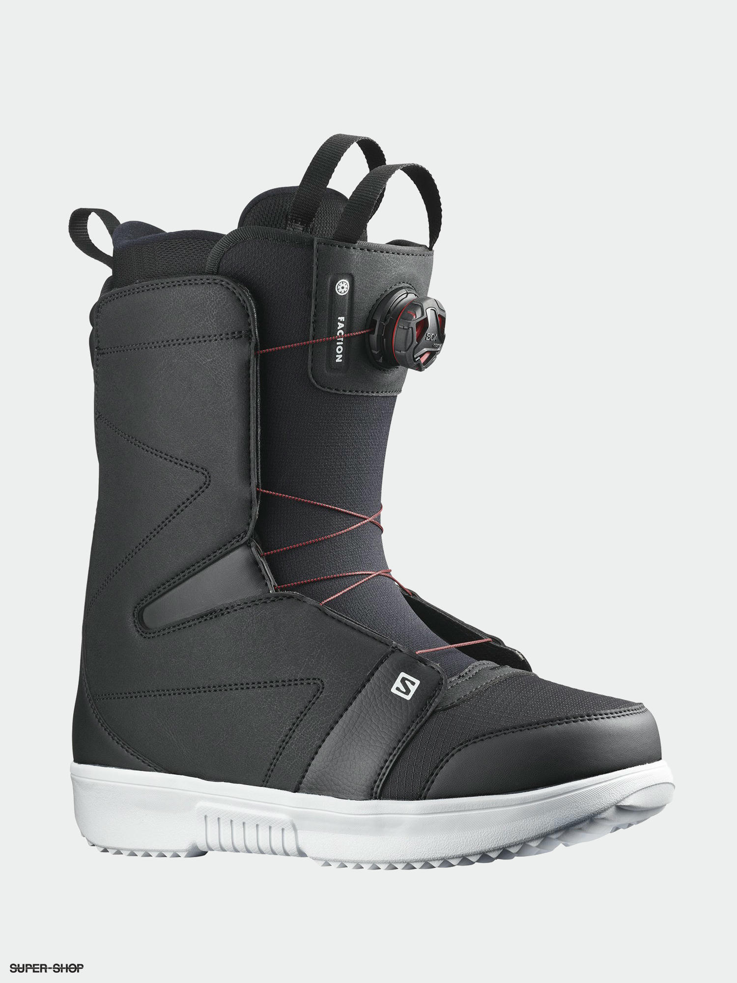 black snowboarding boots