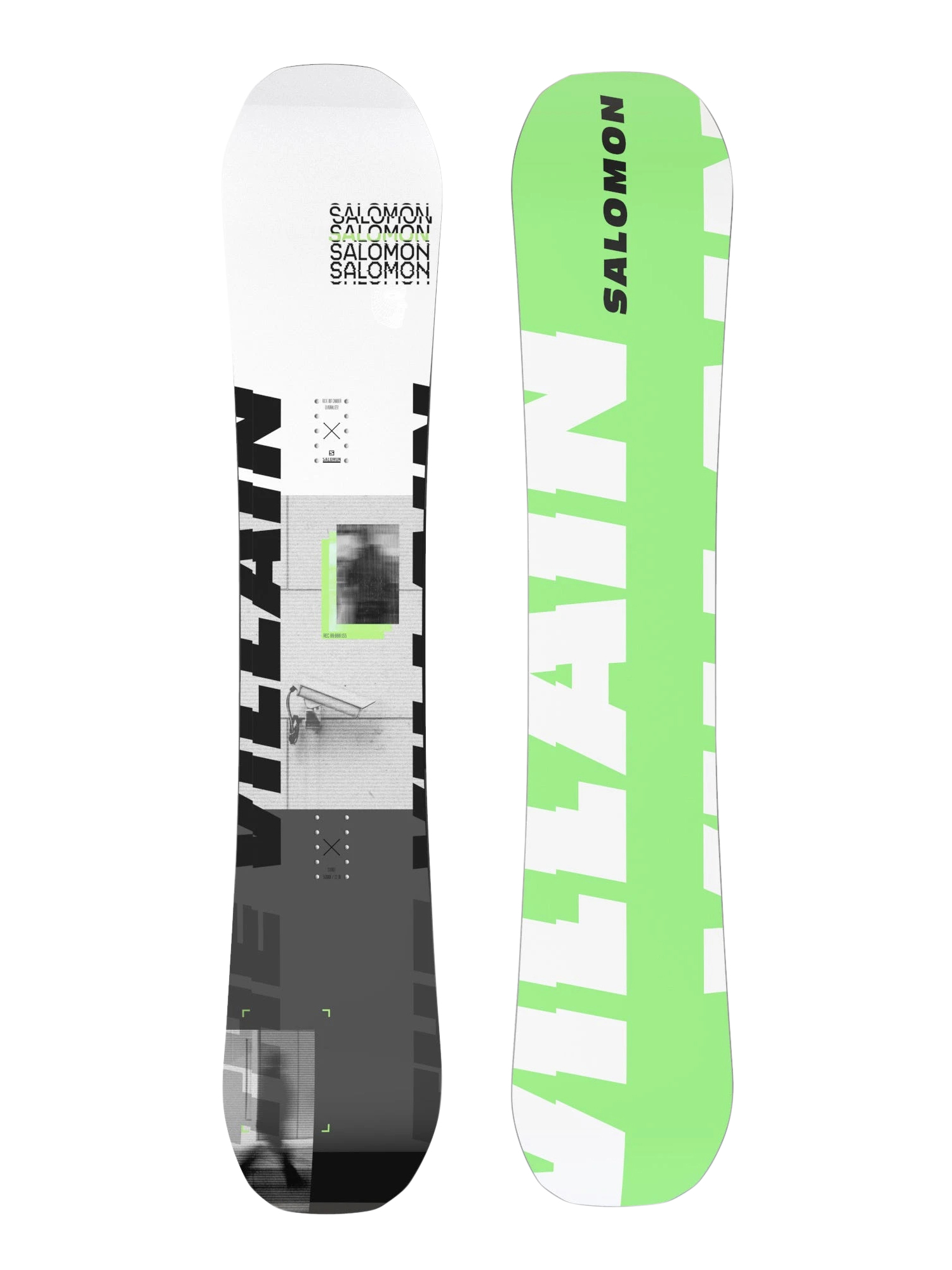 Mens Salomon The Villain Snowboard (green/white)