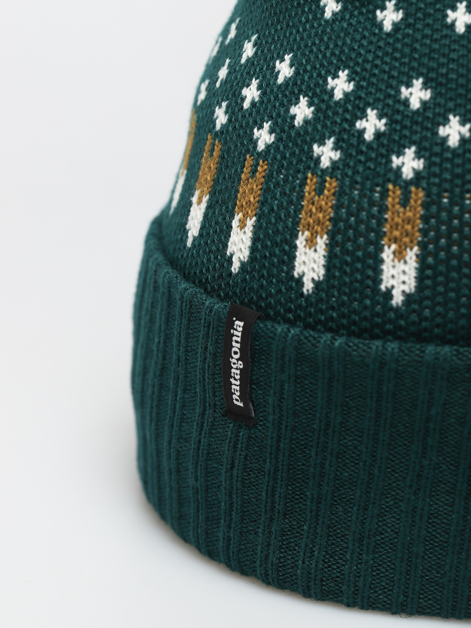 Patagonia Powder Town Beanie - green (snowfall knit/dark  display picture 2