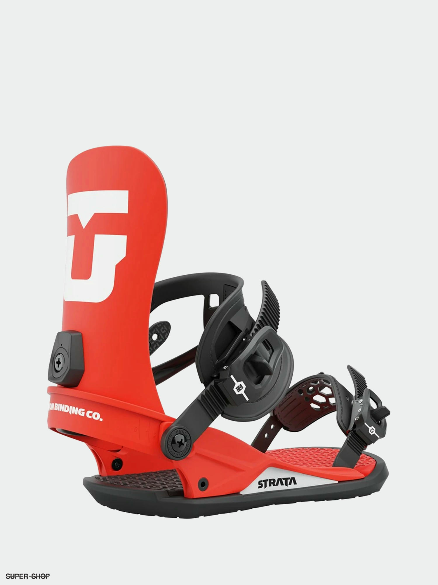 red snowboard bindings