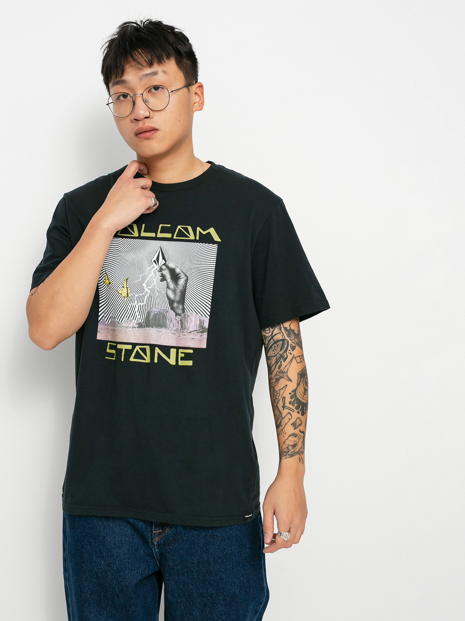 volcom t shirt black