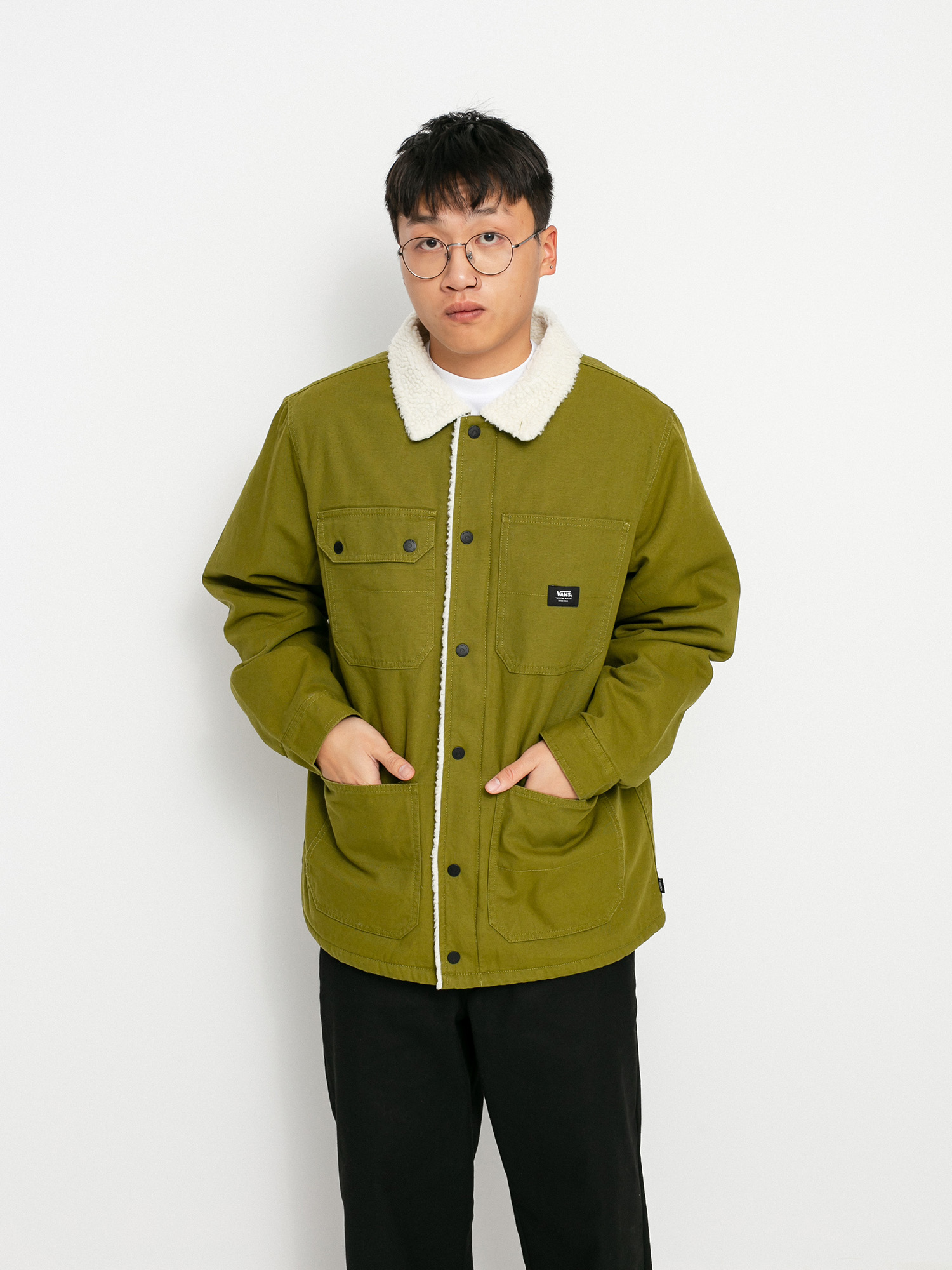 Vans Drill Chore Sherpa Jacket (avocado/antique white)