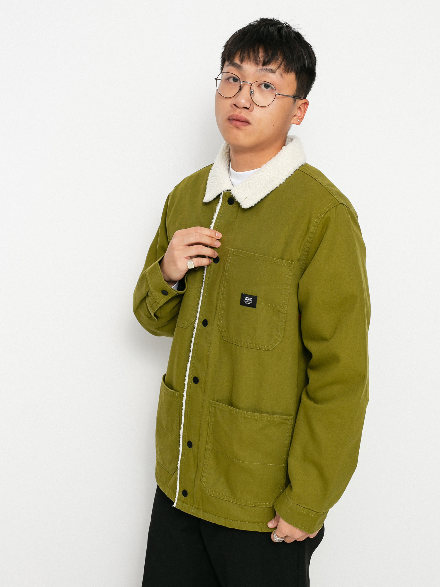 Vans Drill Chore Sherpa Jacket (avocado/antique white)