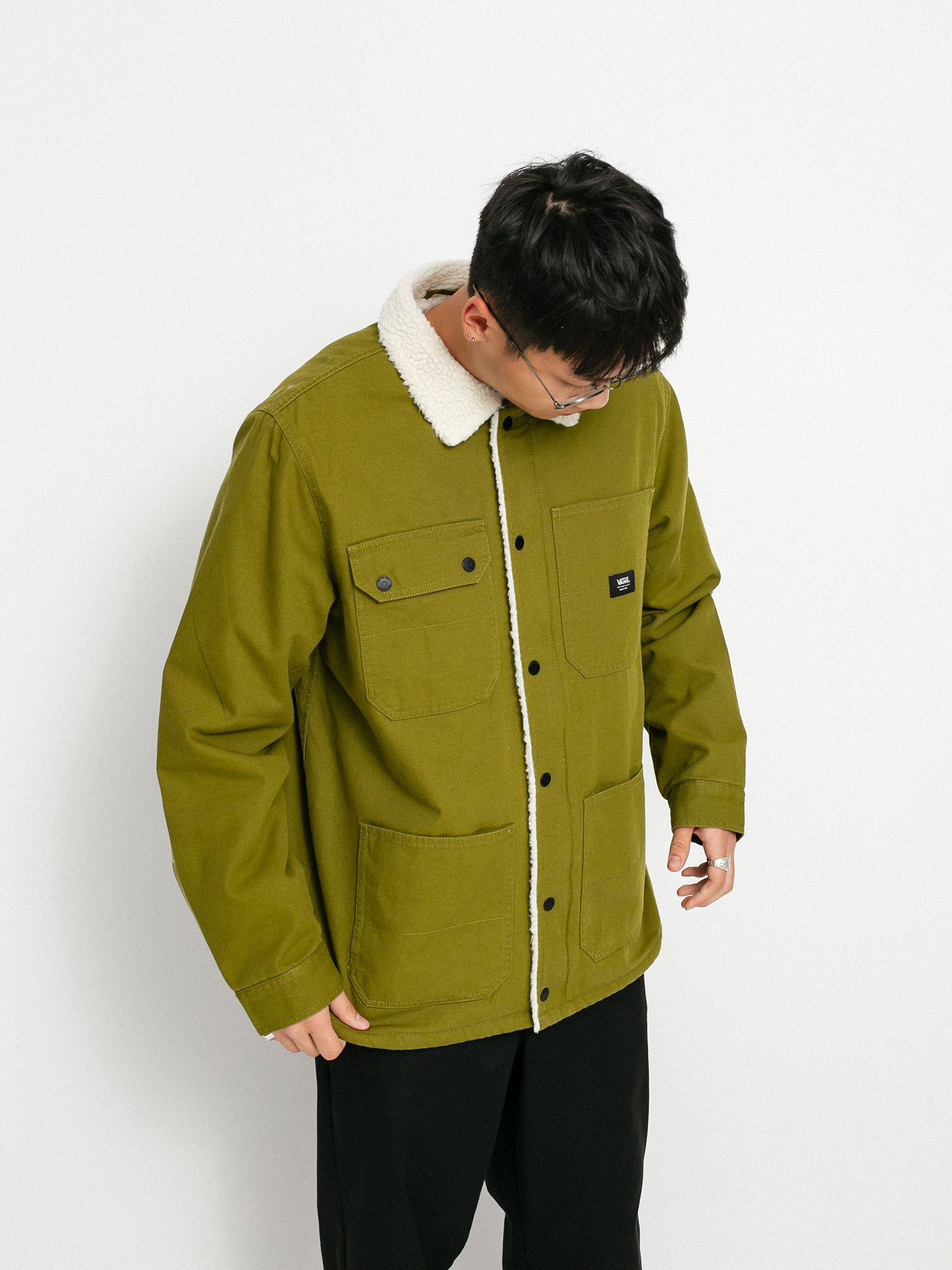 Vans Drill Chore Sherpa Jacket (avocado/antique white)