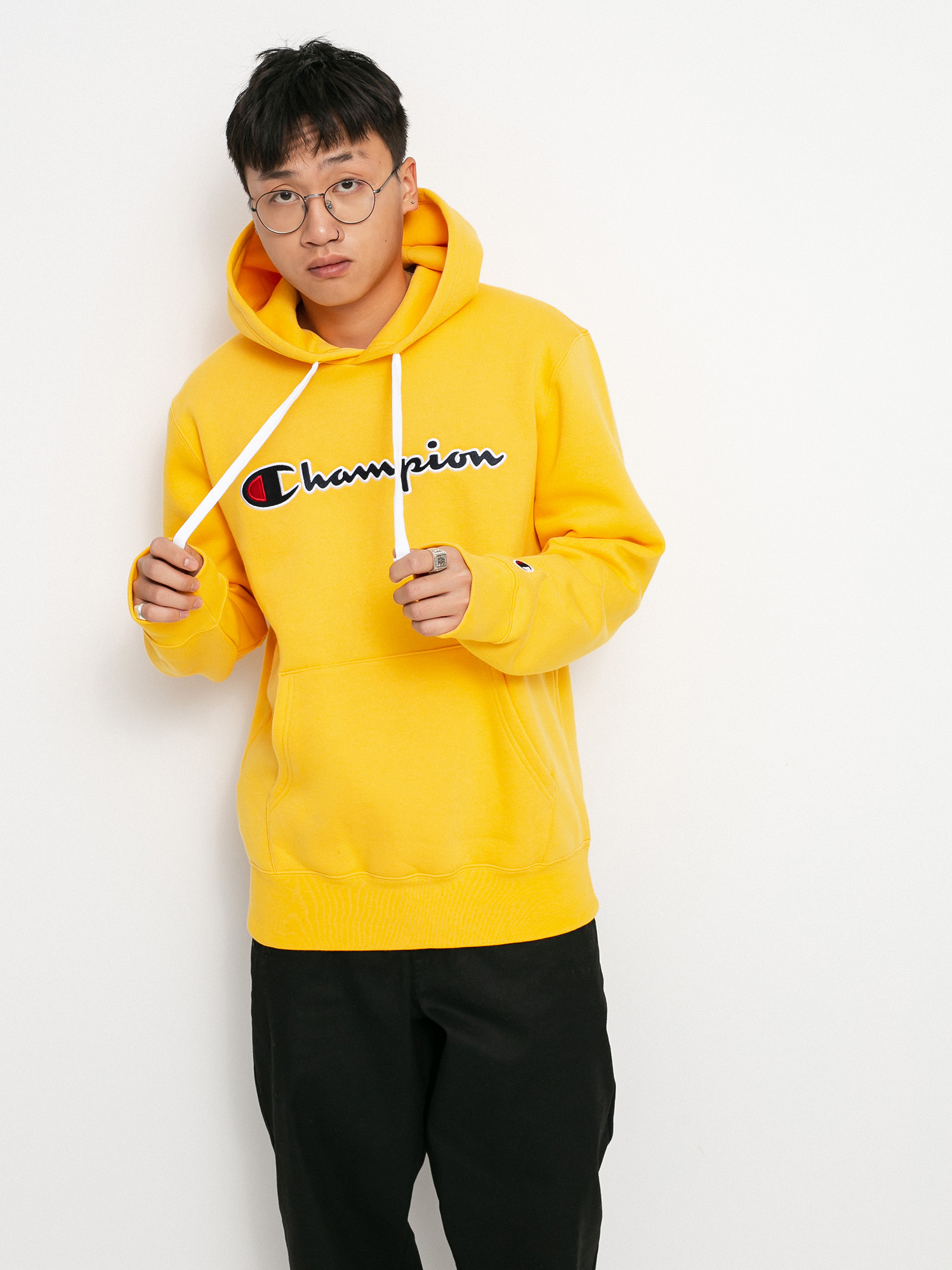 Champion sweater on sale and sweatpants yellow