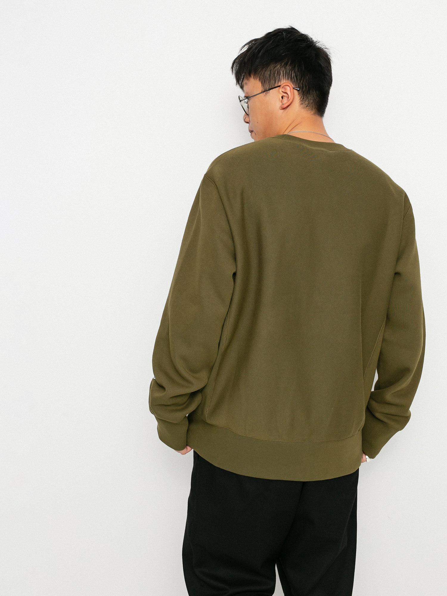brown champion crewneck