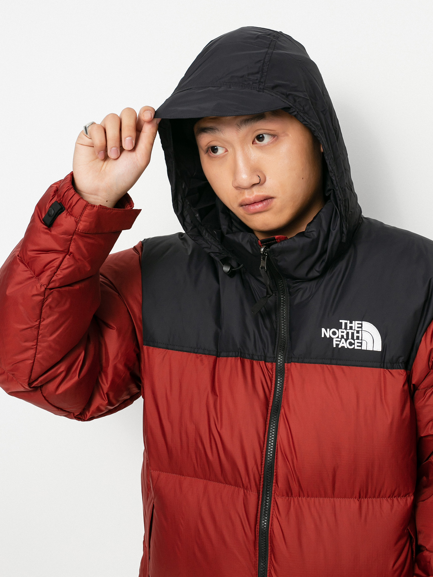 north face retro jacket red