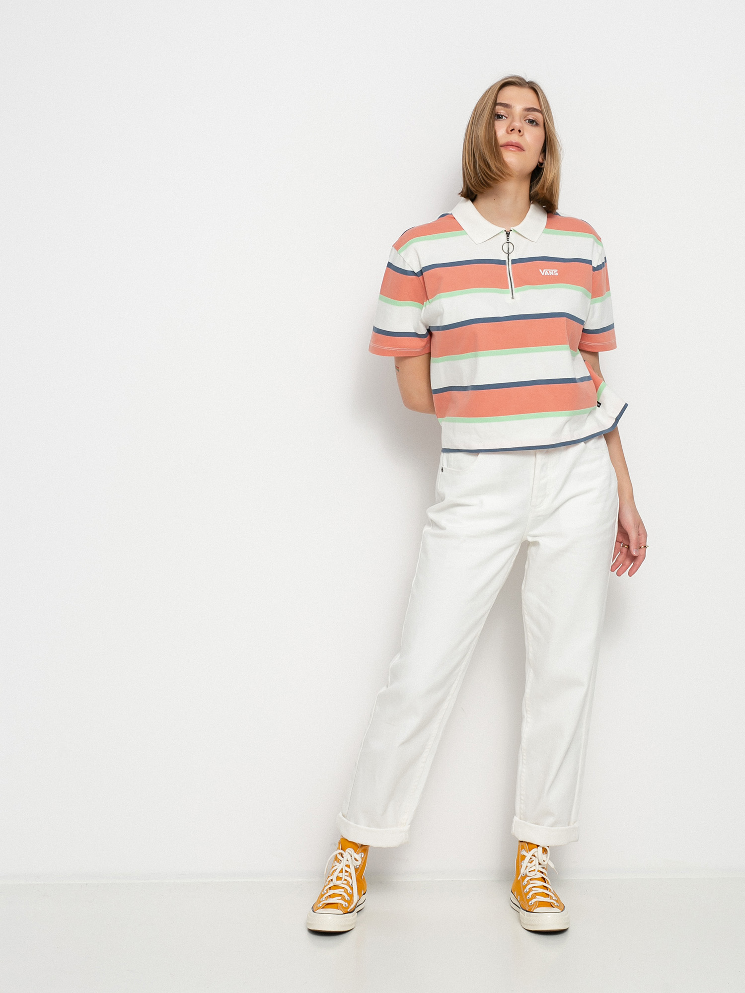 Vans Skate Stripe Polo t-shirt Wmn (marshmallow)