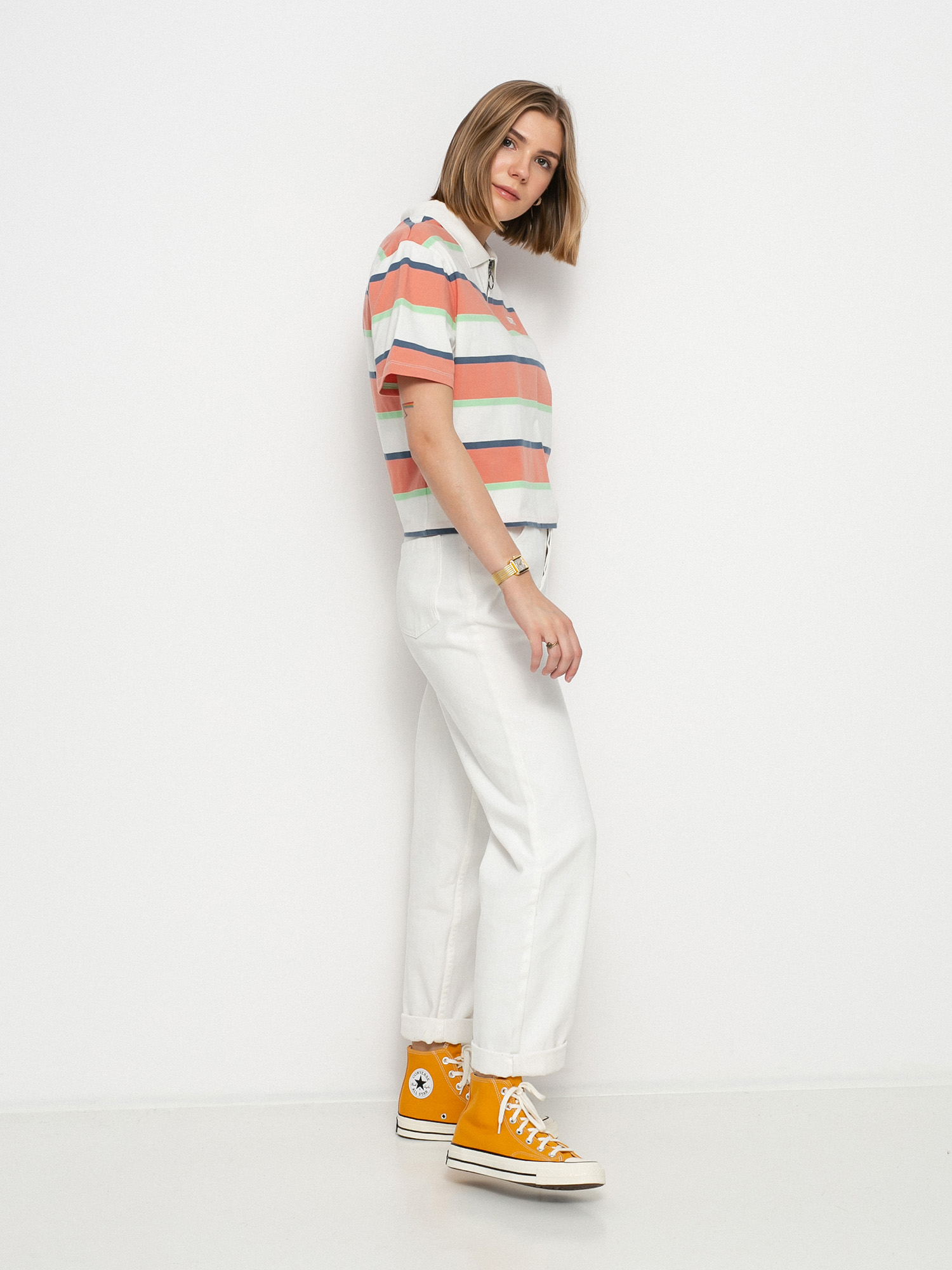 Vans Skate Stripe Polo t-shirt Wmn (marshmallow)