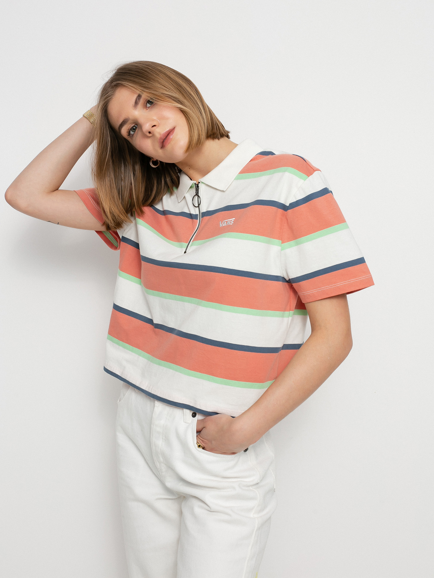 Vans Skate Stripe Polo t-shirt Wmn (marshmallow)