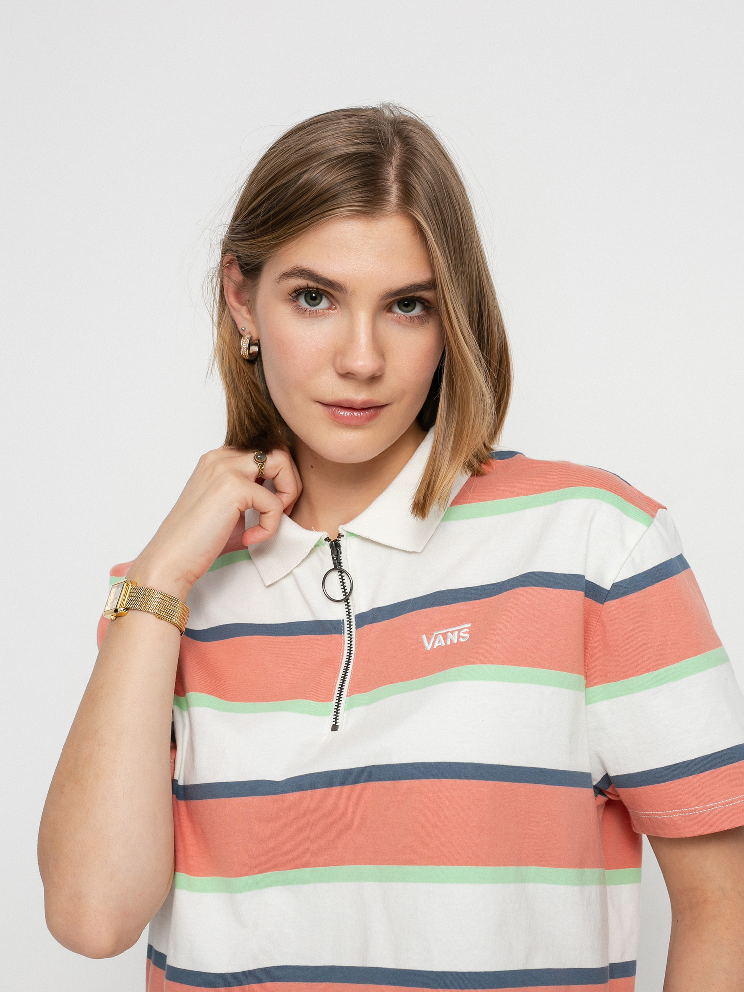 Vans Skate Stripe Polo t-shirt Wmn (marshmallow)