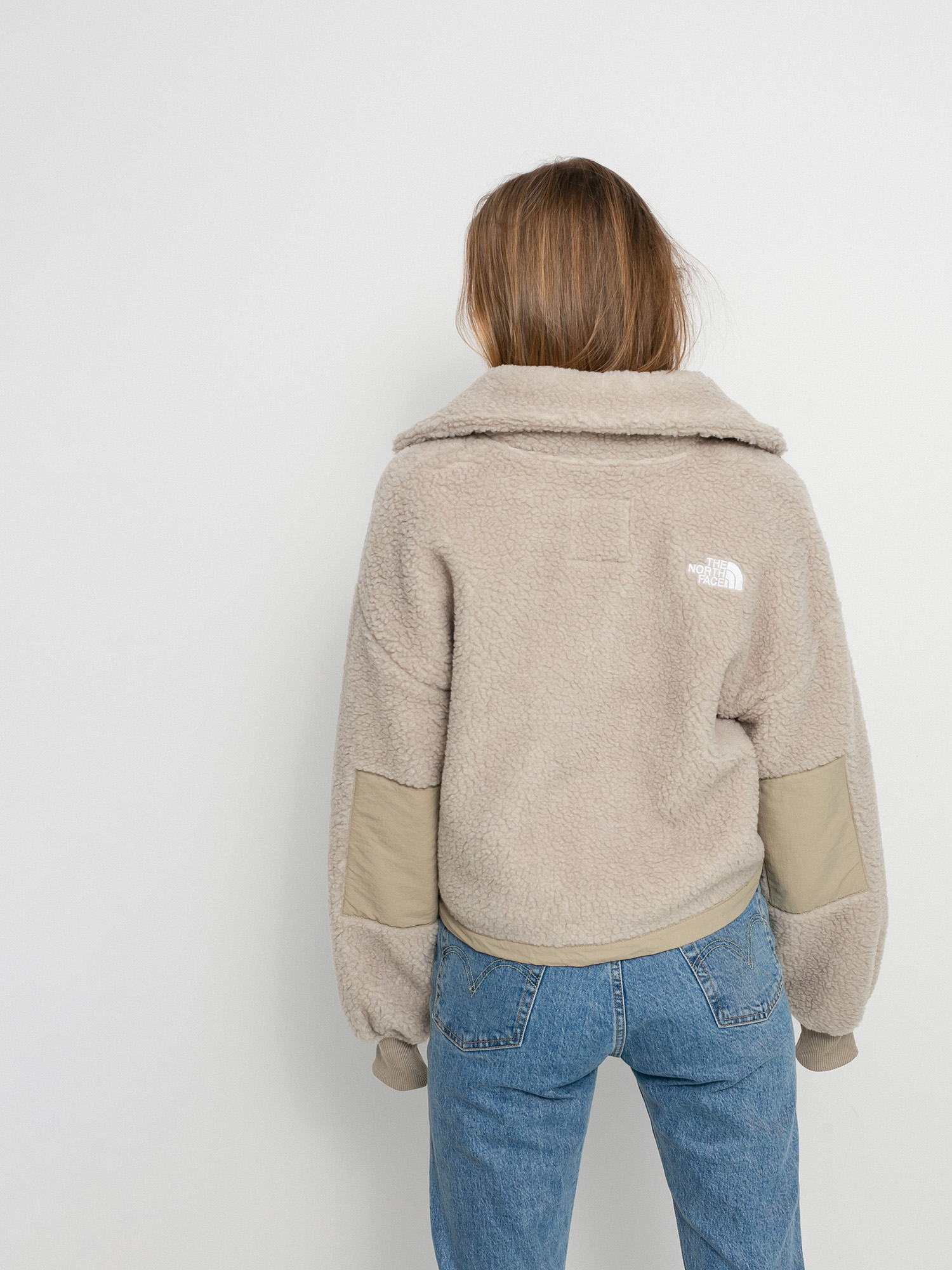 Womens The North Face Platte Sherpa Fleece (flax)