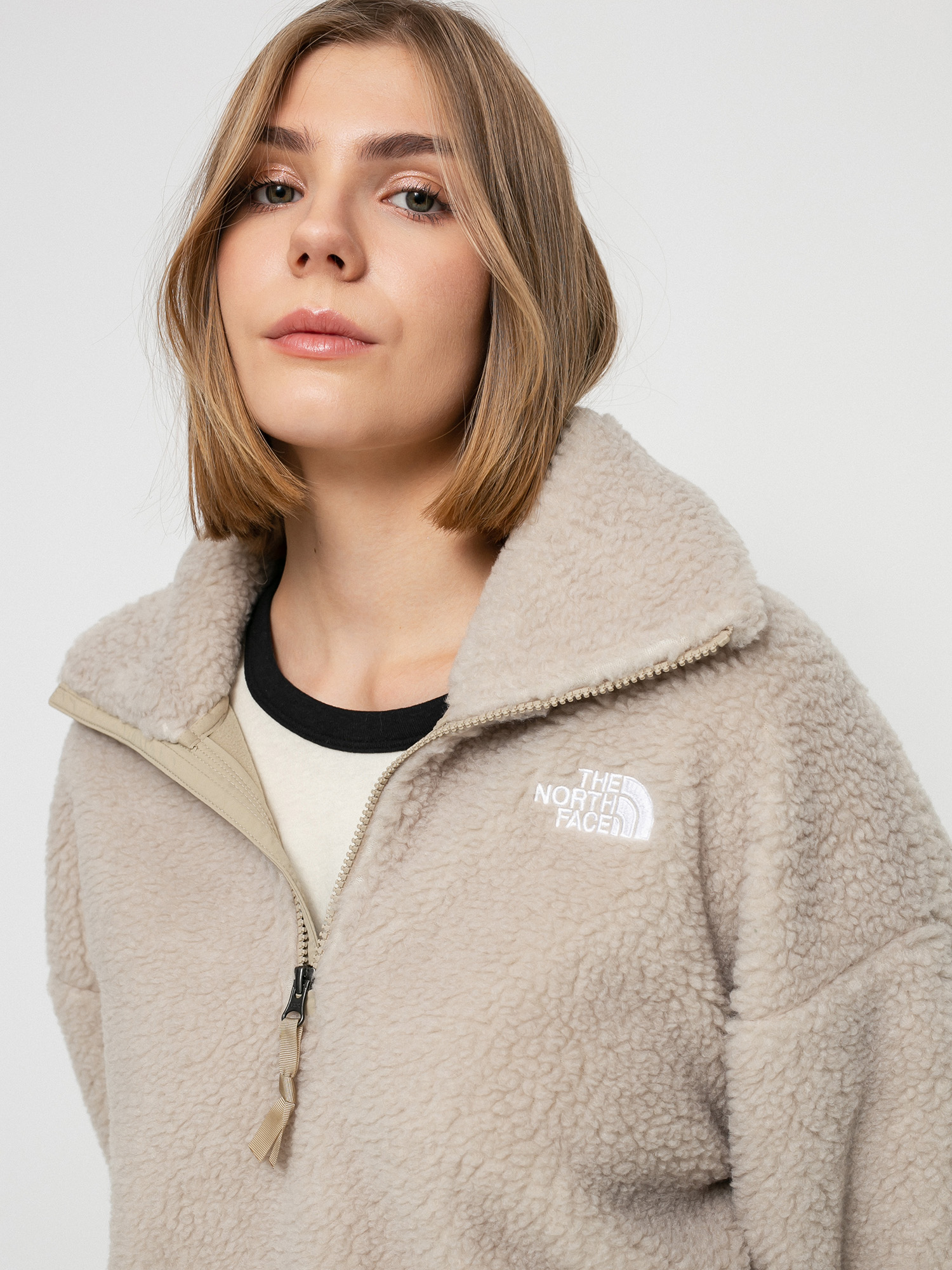 Womens The North Face Platte Sherpa Fleece (flax)